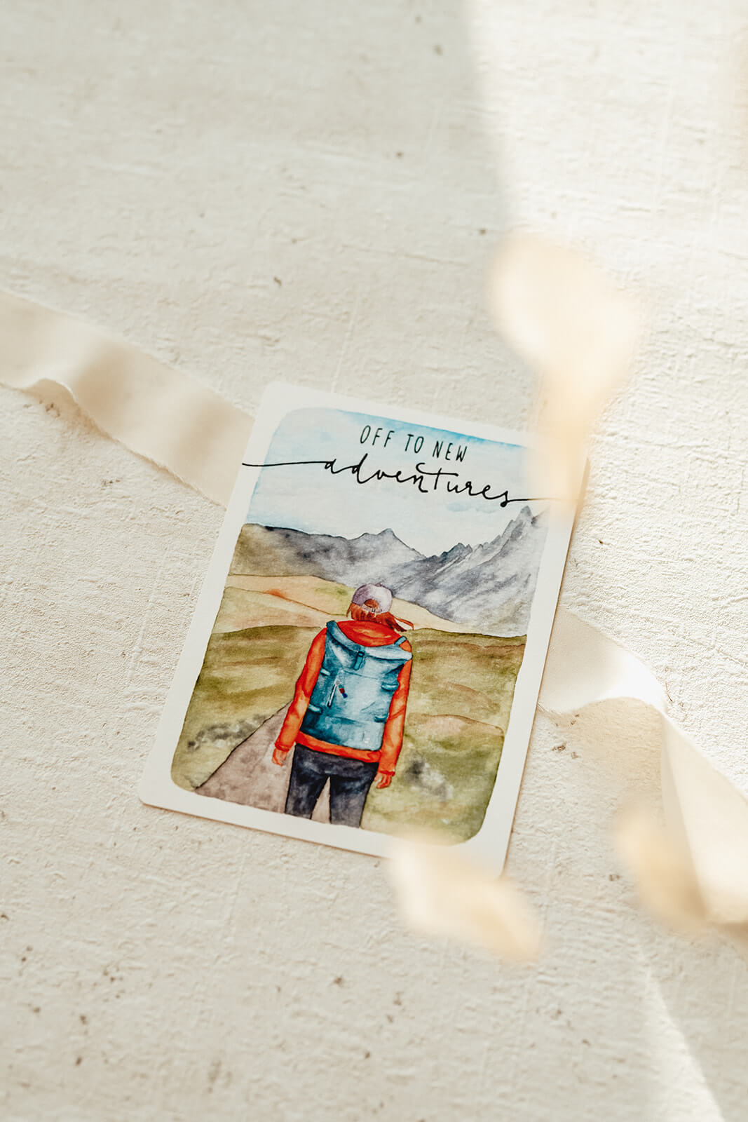 Karte Abenteuer Wandern Frau