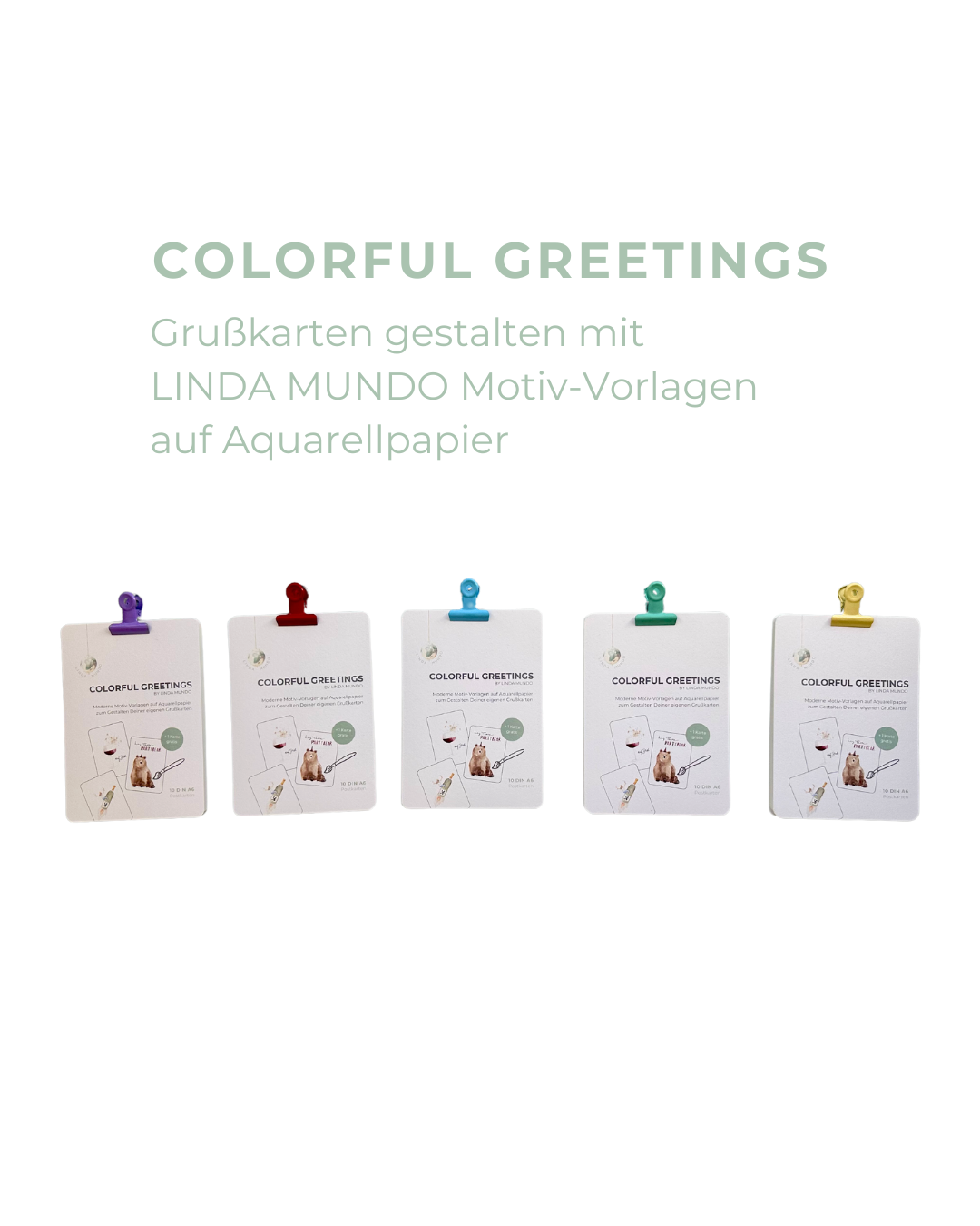 Colorful greetings Ausmalkarten