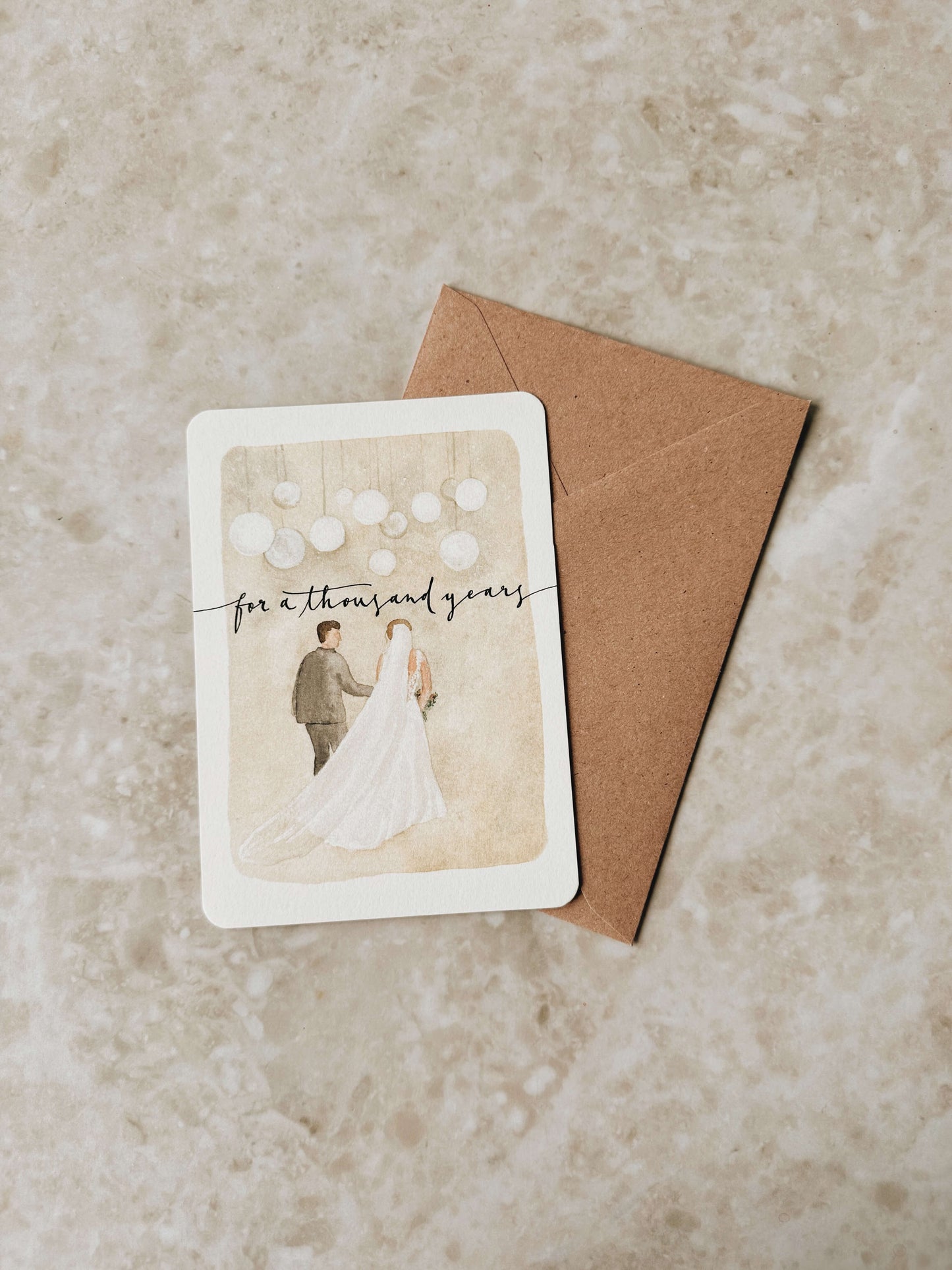 Postkarte Boho Hochzeit