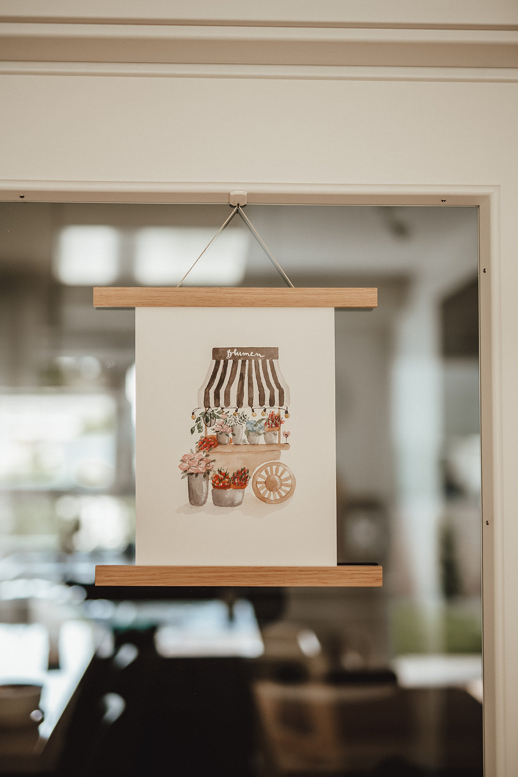Poster Blumenwagen DIN A4