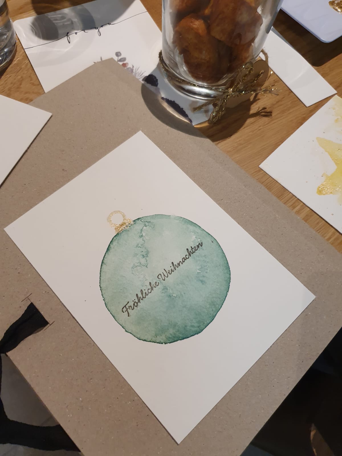 Aquarell Malkurs Weihnachten und Basilika Motiv - Seligenstadt