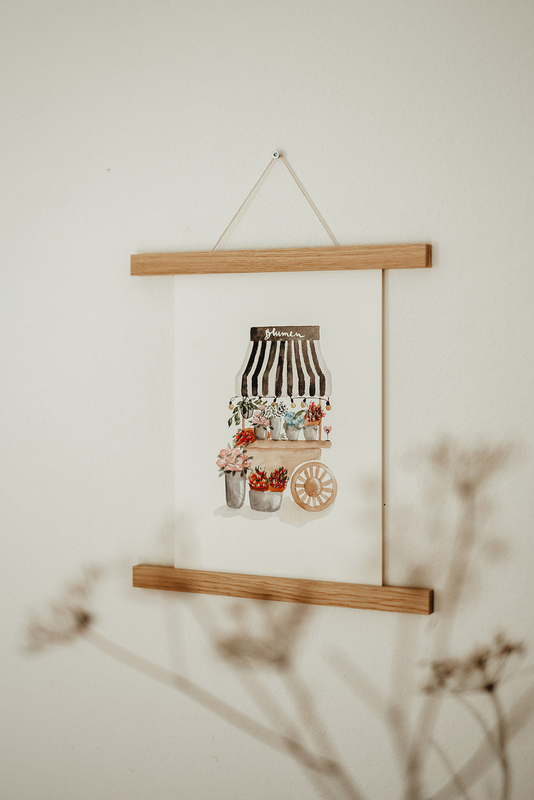 Poster Blumenwagen DIN A4