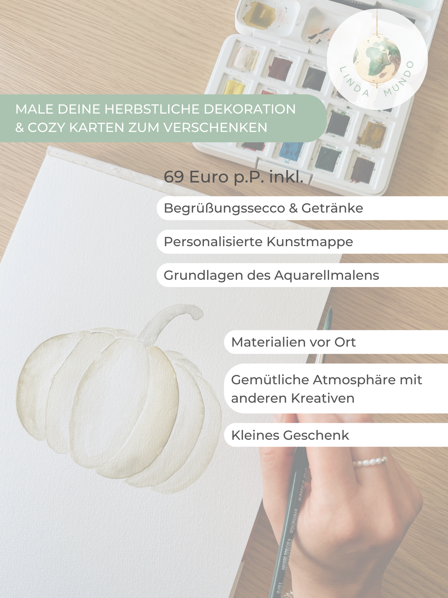 Aquarell Malkurs - HERBST GEFÜHLE - Oständ Store