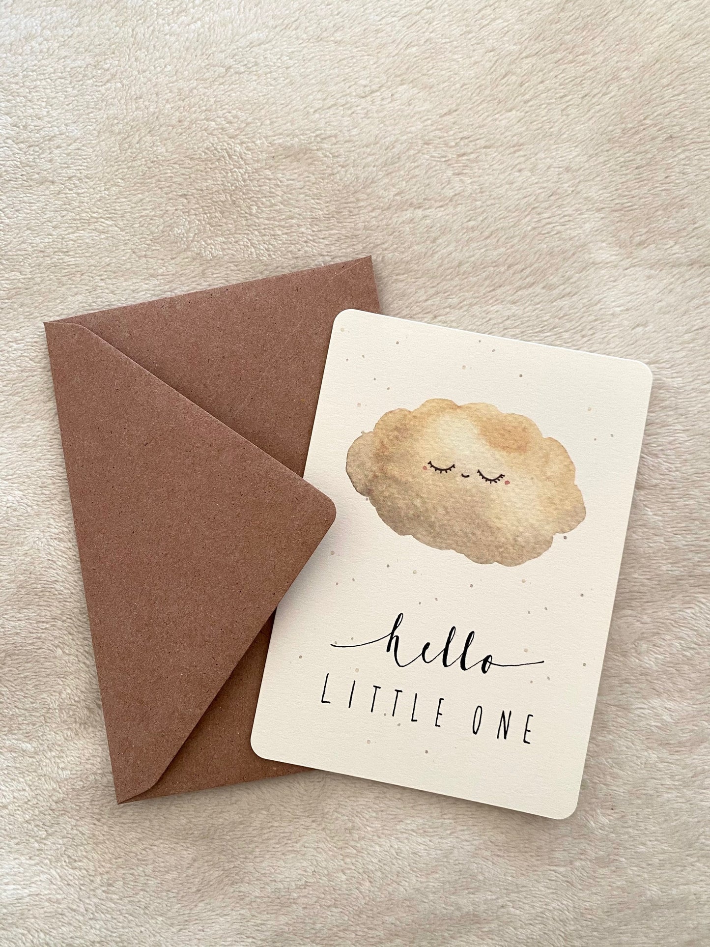 Postkarte Geburt Wolke