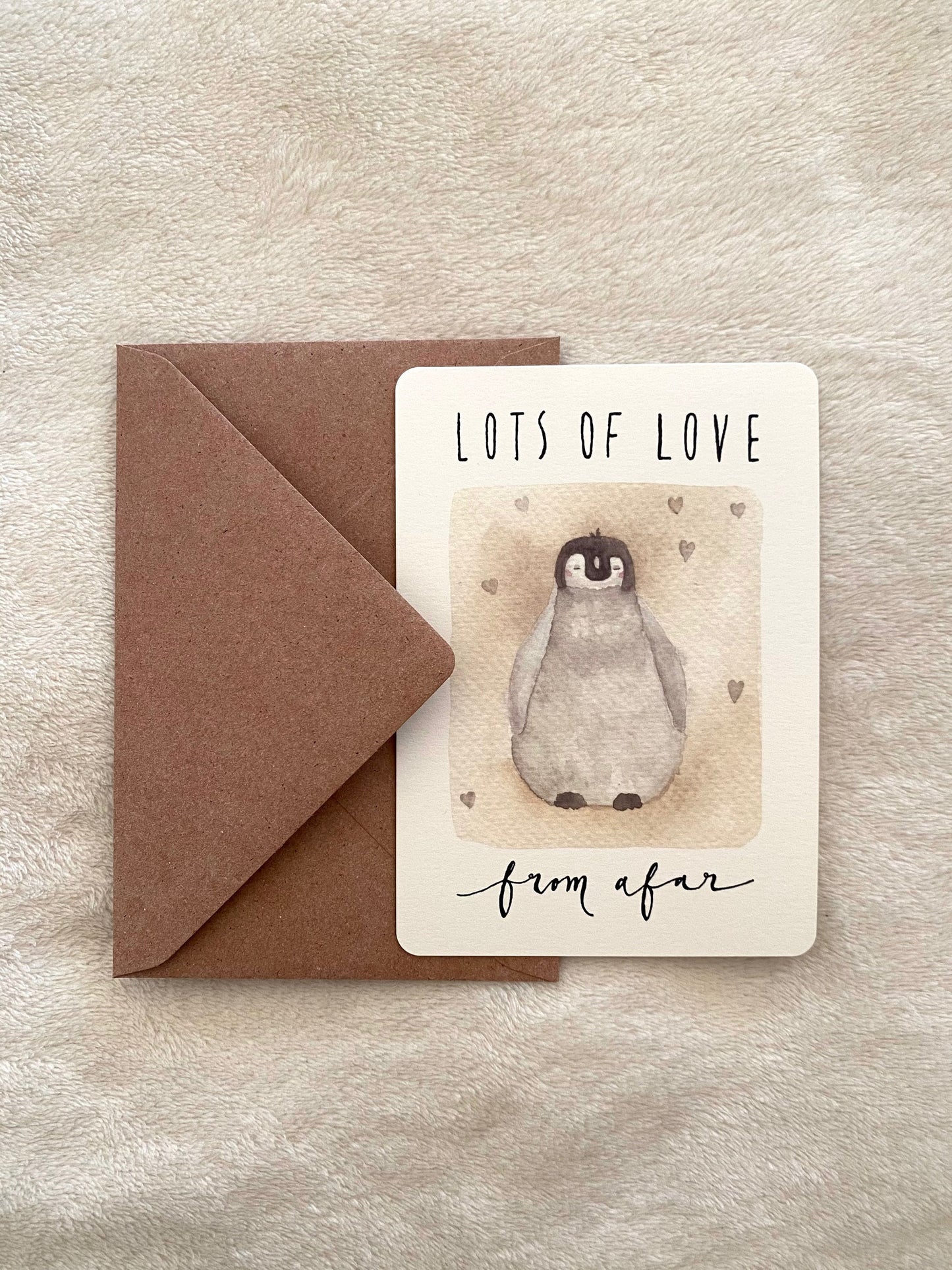 Postkarte Pinguin vermissen