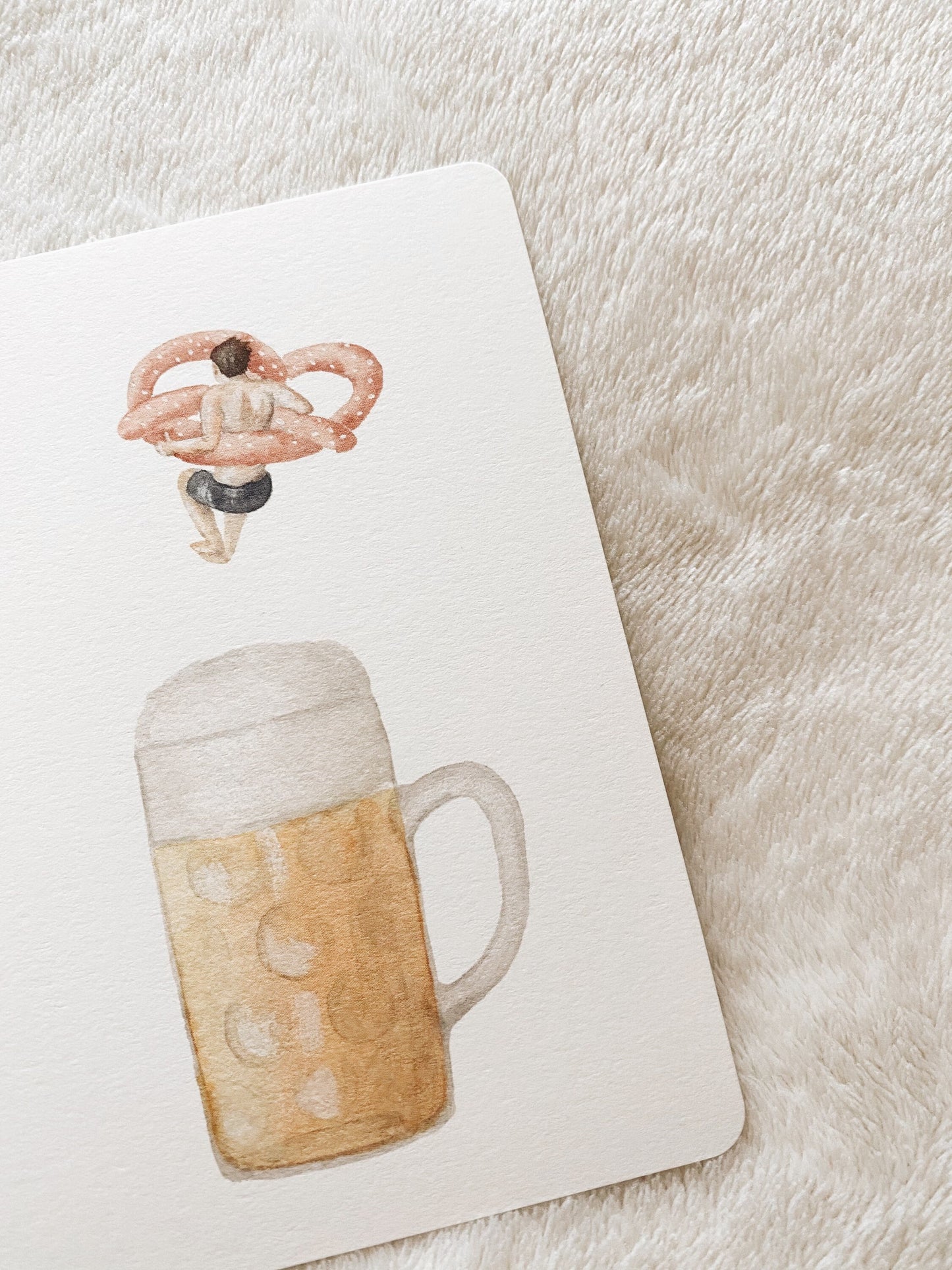 Postkarte Bier Sprung