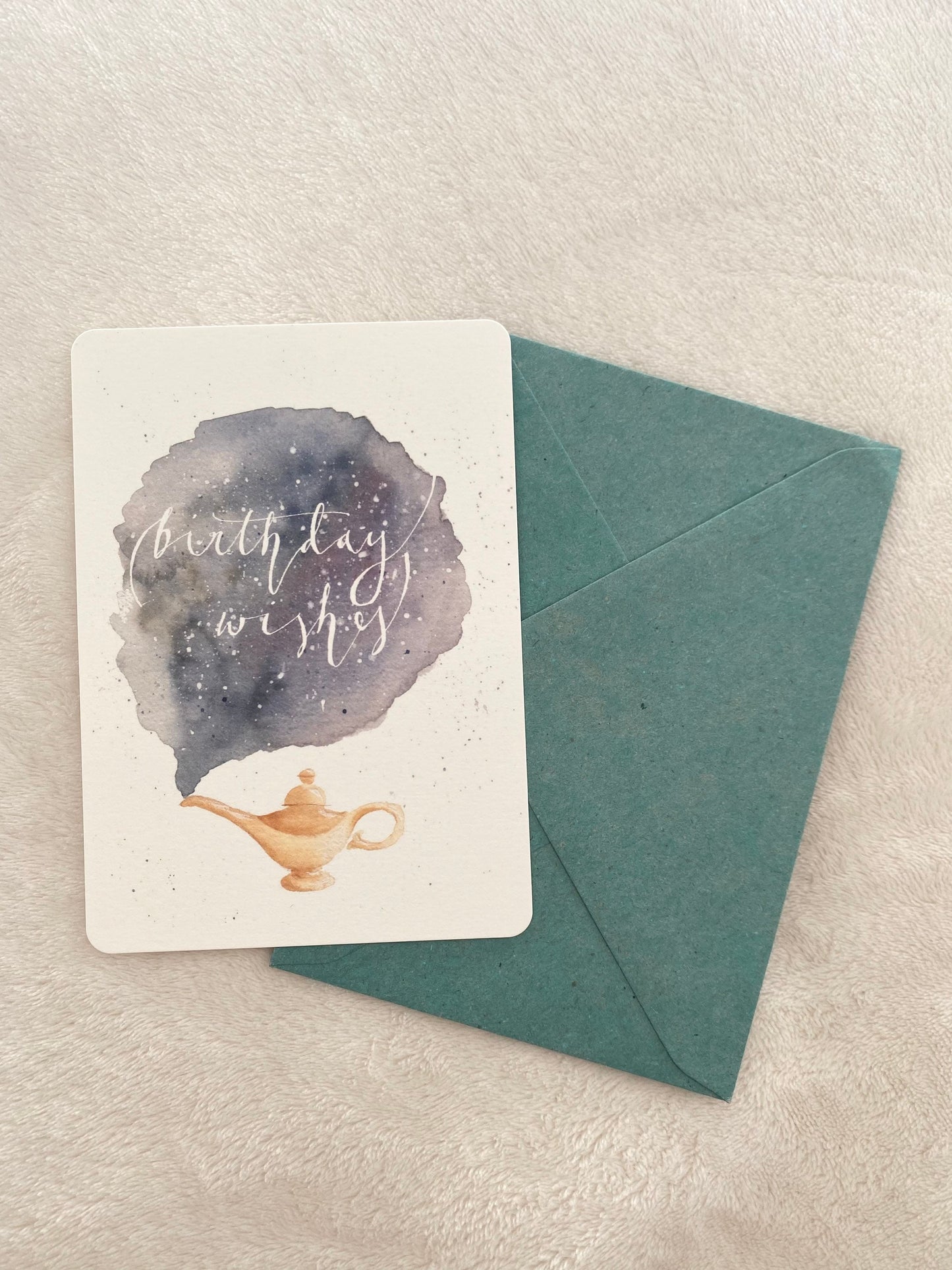 Postkarte Geburtstag Wunderlampe
