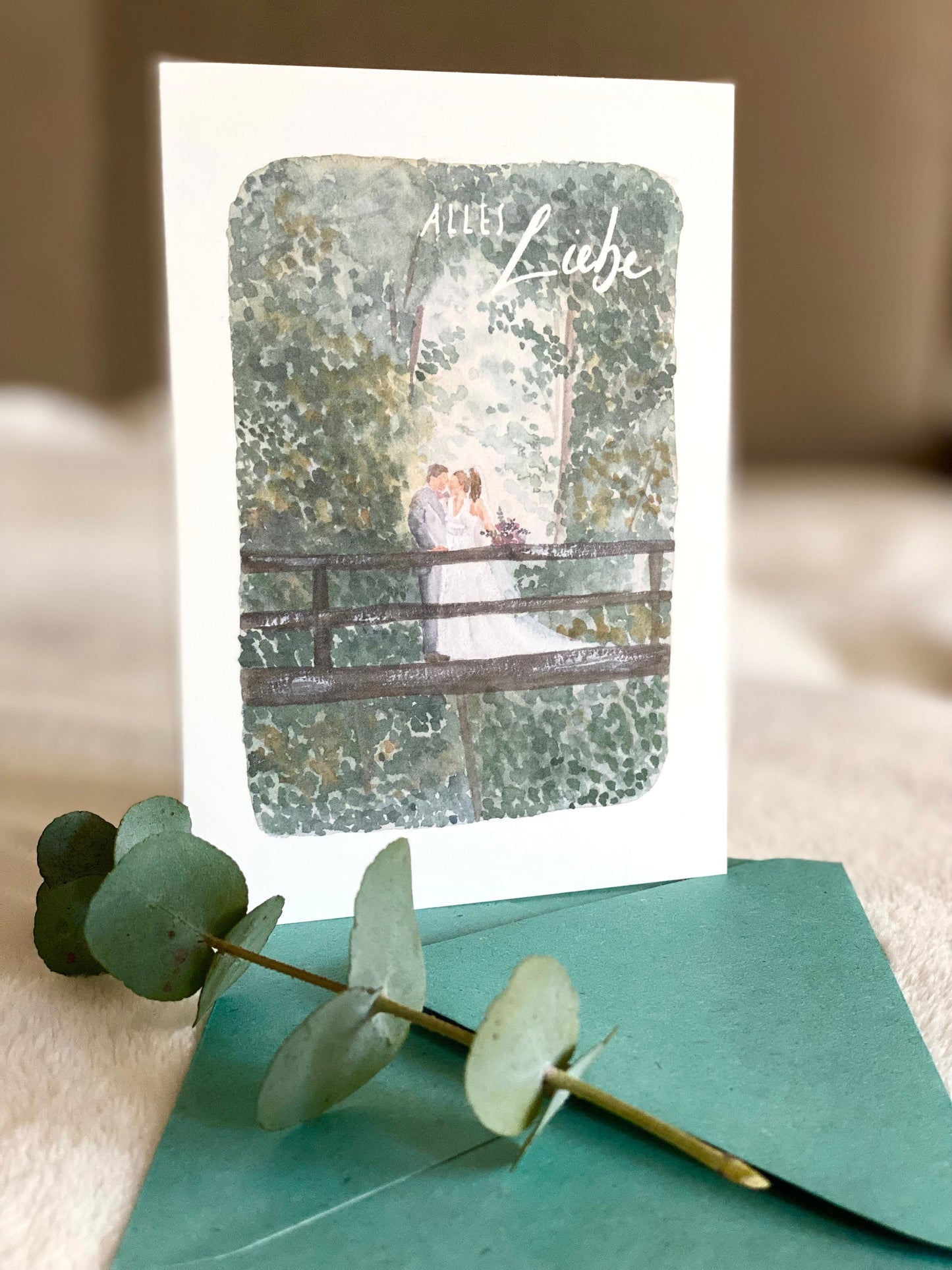 Klappkarte Hochzeit Natur Wald