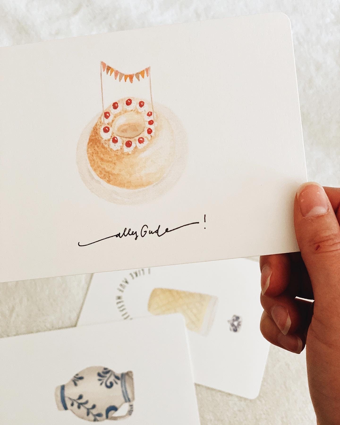 Postkarte Geburtstag Frankfurter Kranz