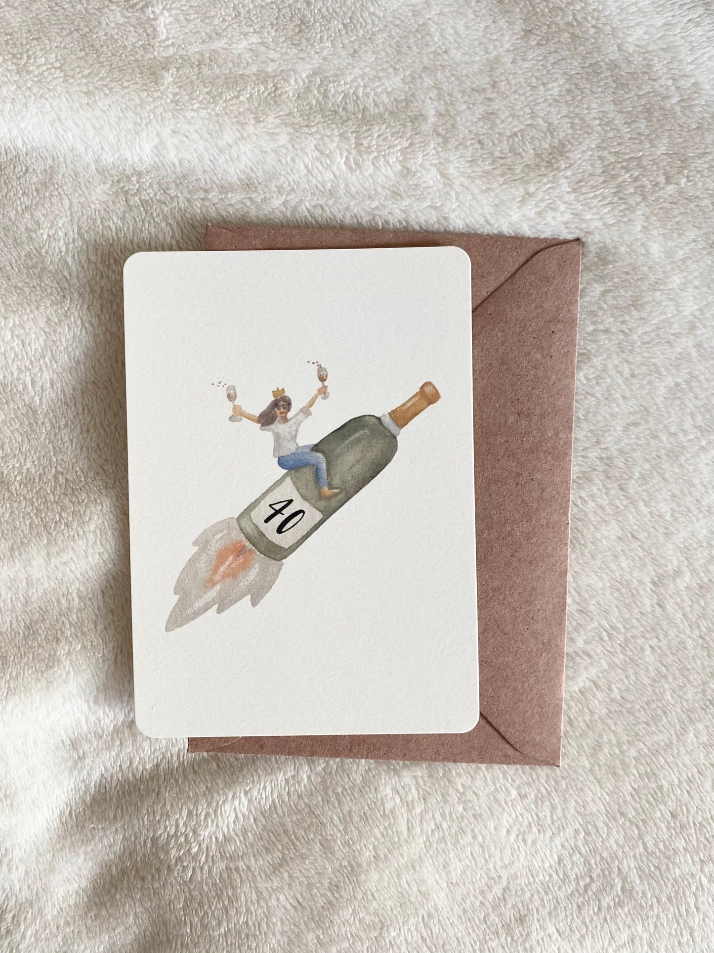 Postkarte 40. Geburtstag