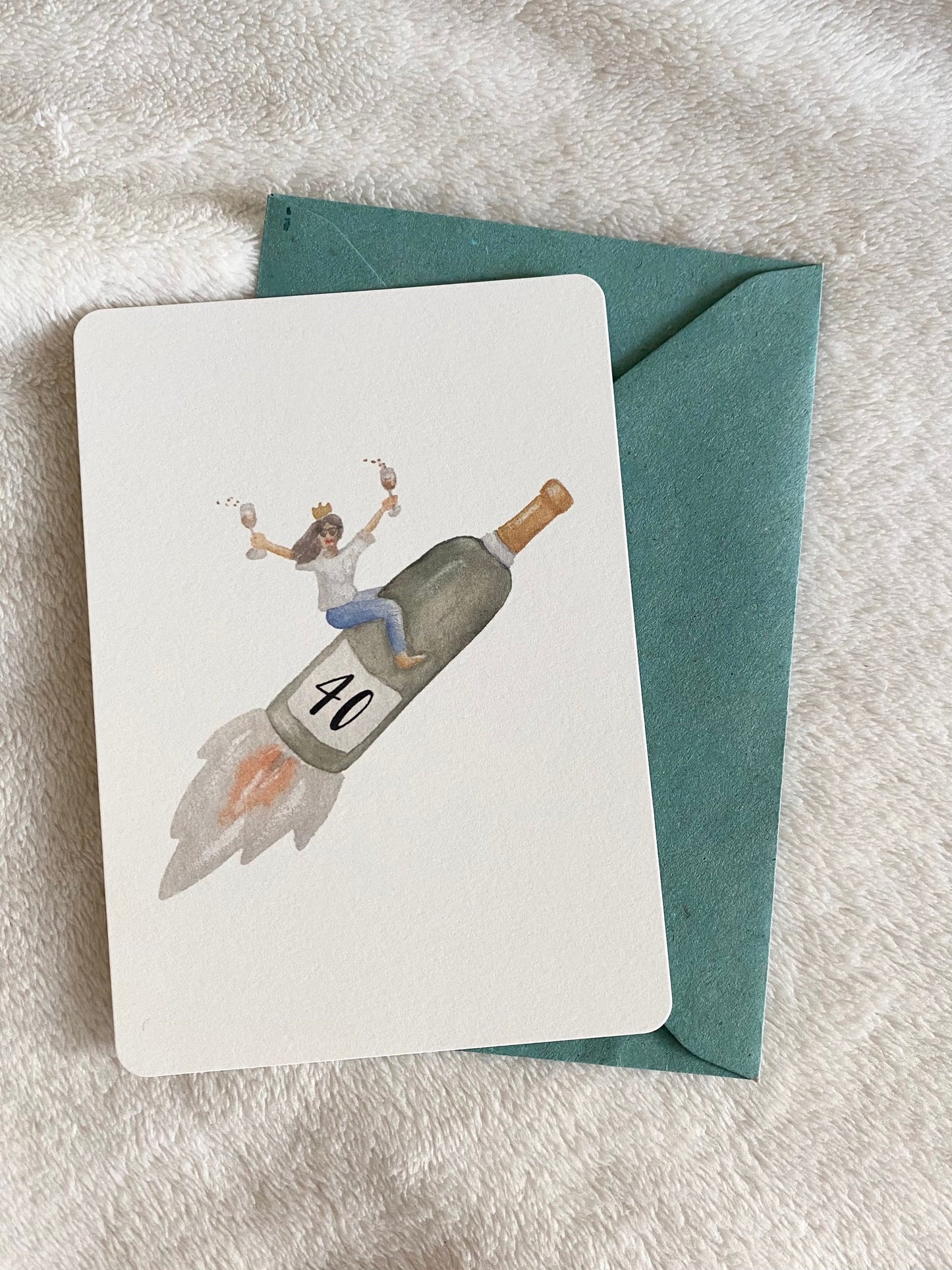 Postkarte 40. Geburtstag