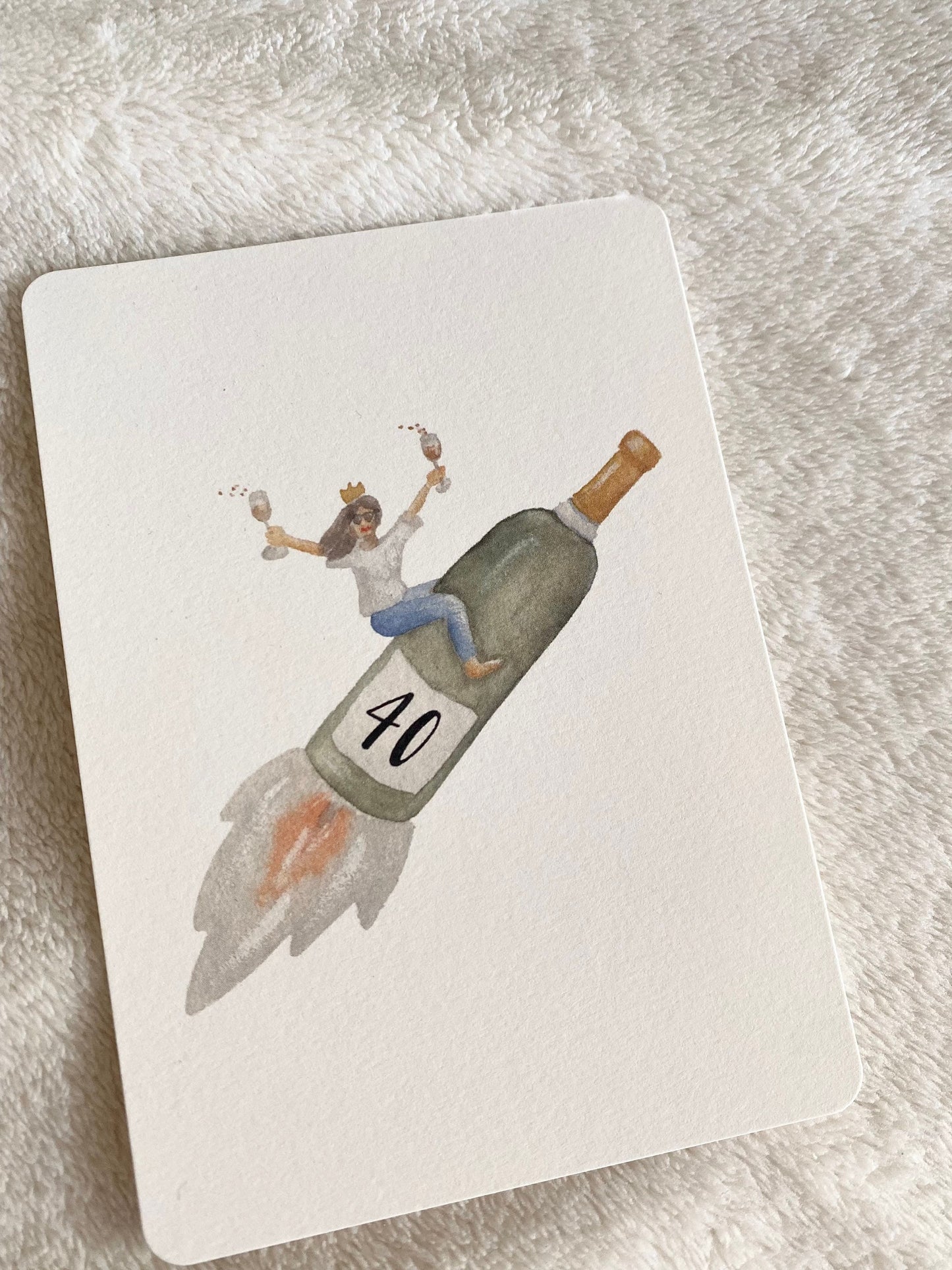 Postkarte 40. Geburtstag