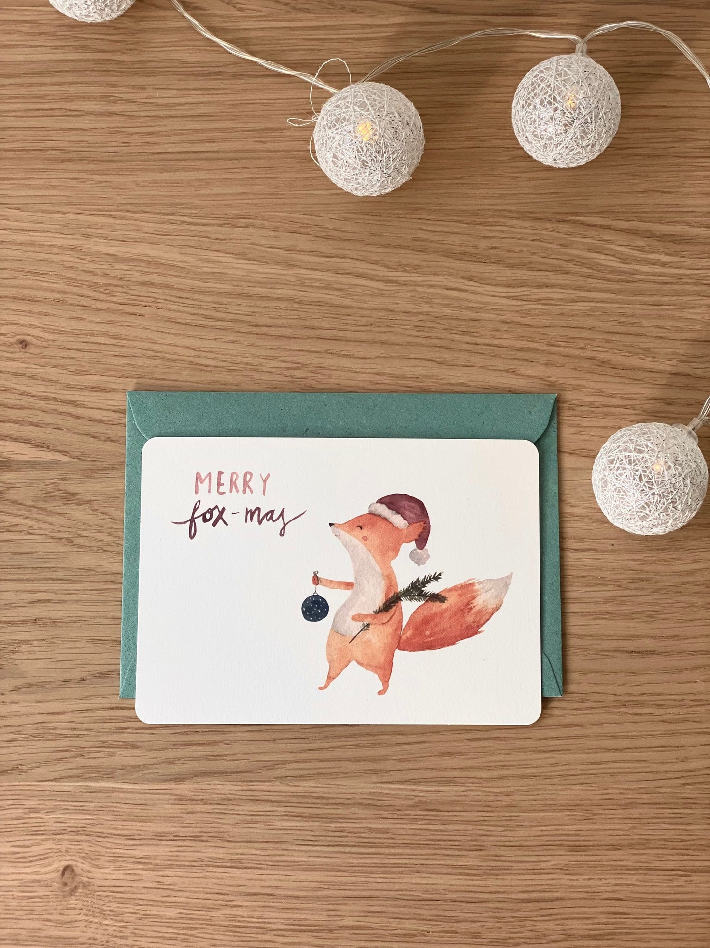 Weihnachtskarte Fuchs Merry foX-mas