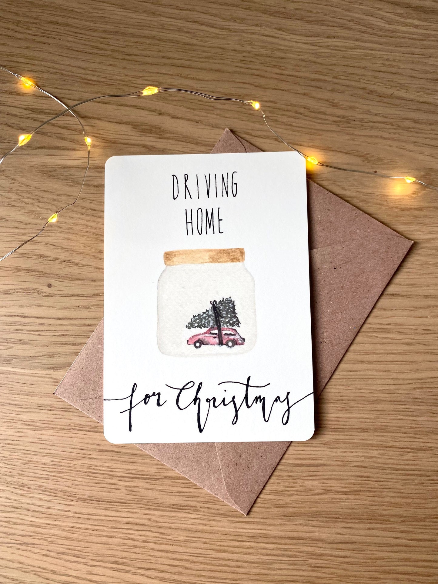 Weihnachtskarte Driving home for Christmas