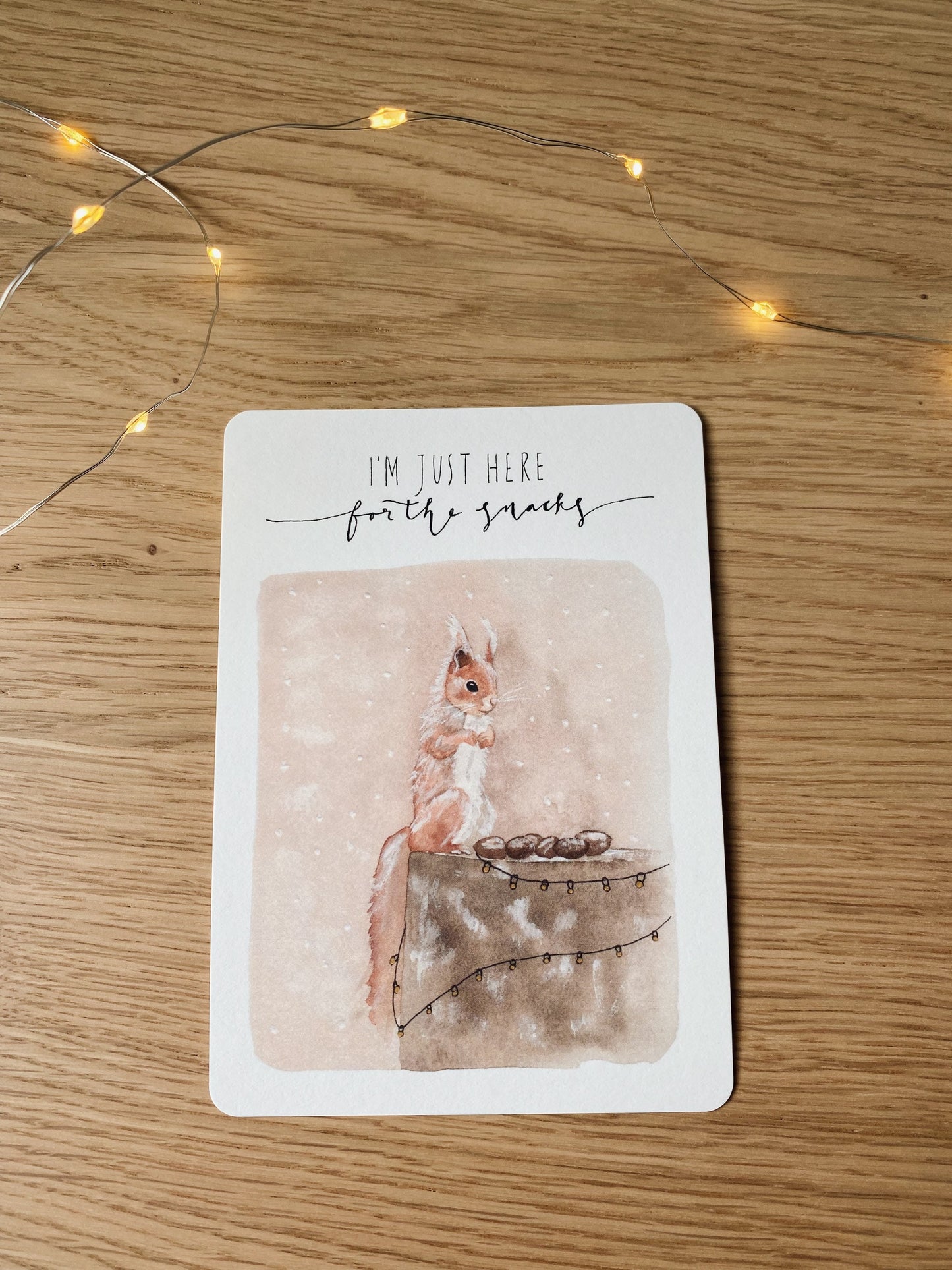 Weihnachtskarte Eichhörnchen Foodie