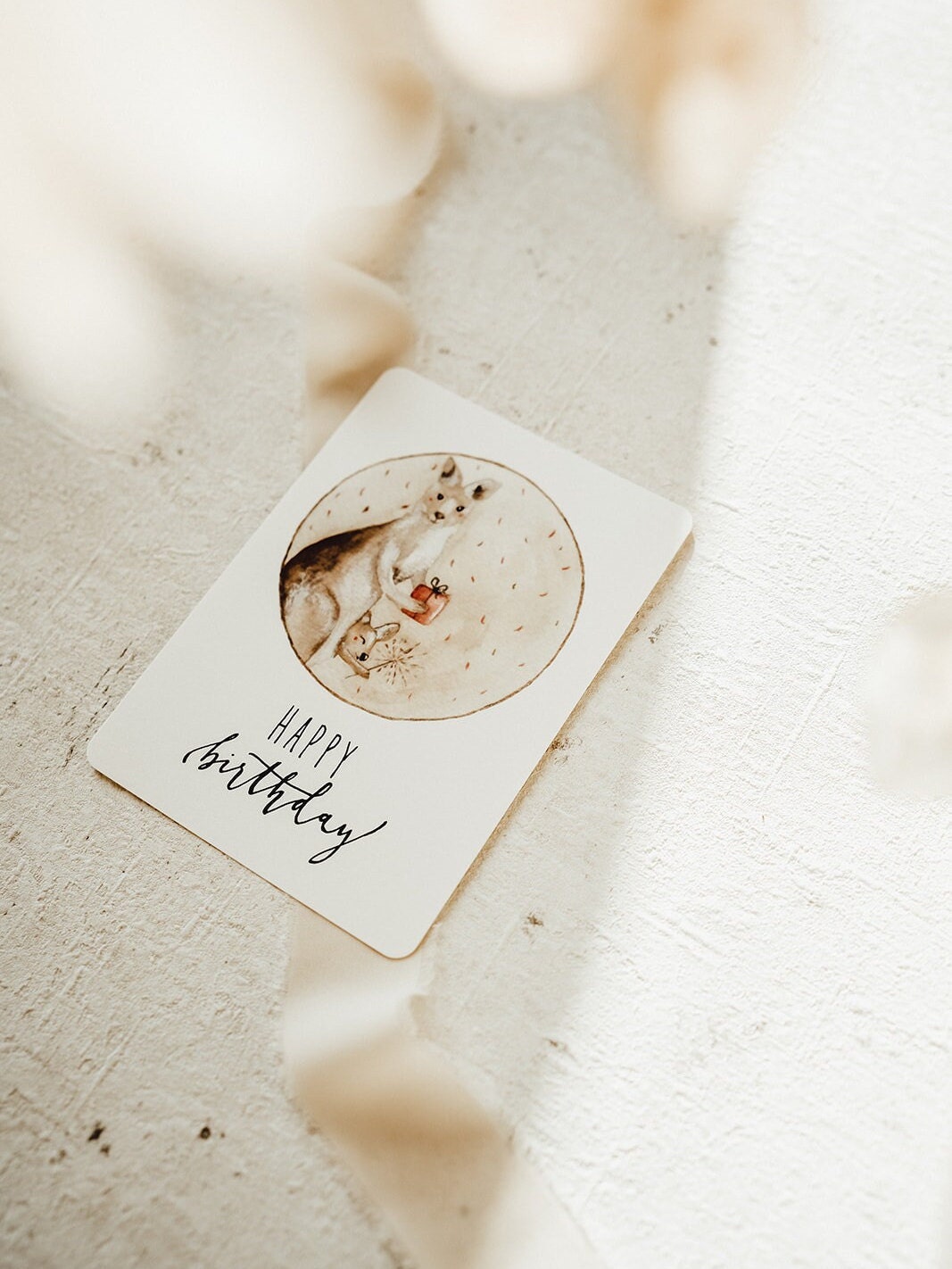 Postkarte Geburtstag Känguru