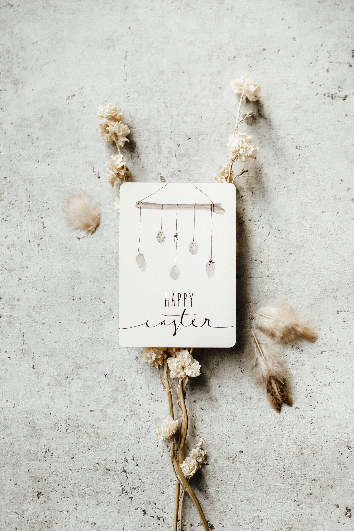 Postkarte Ostern Boho Osterast