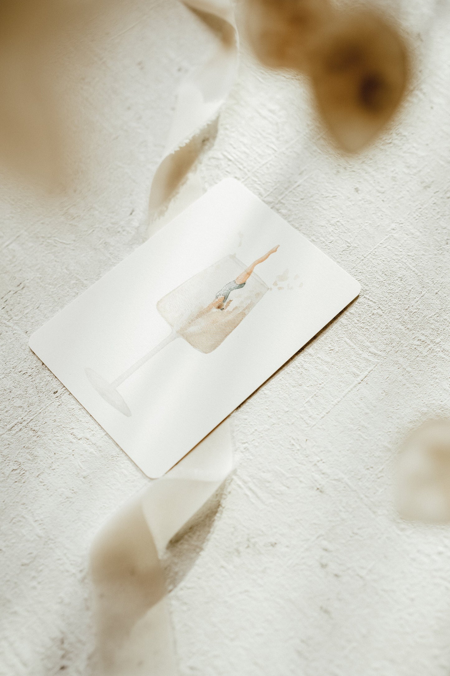 Postkarte Wein Sprung