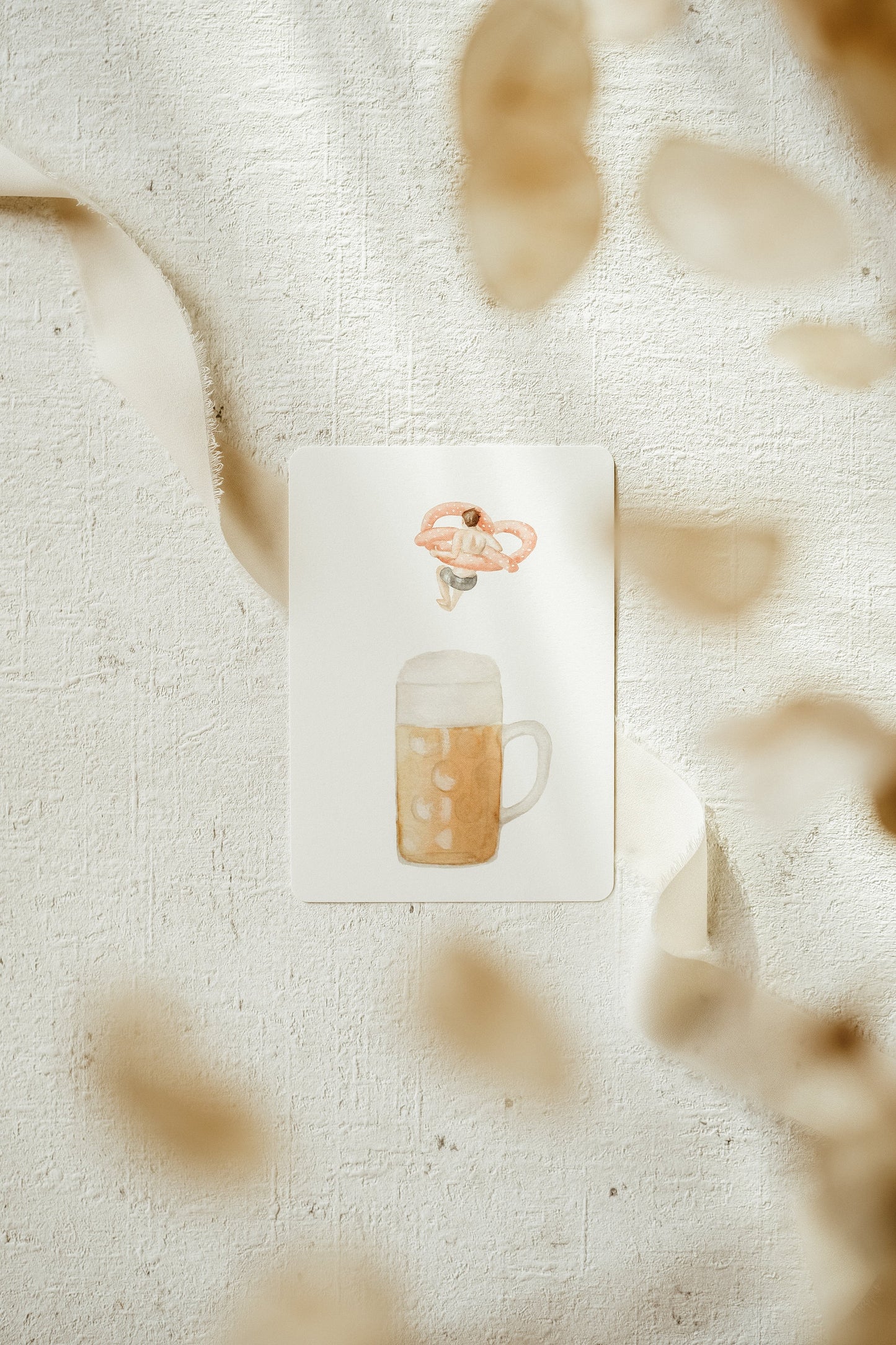 Postkarte Bier Sprung