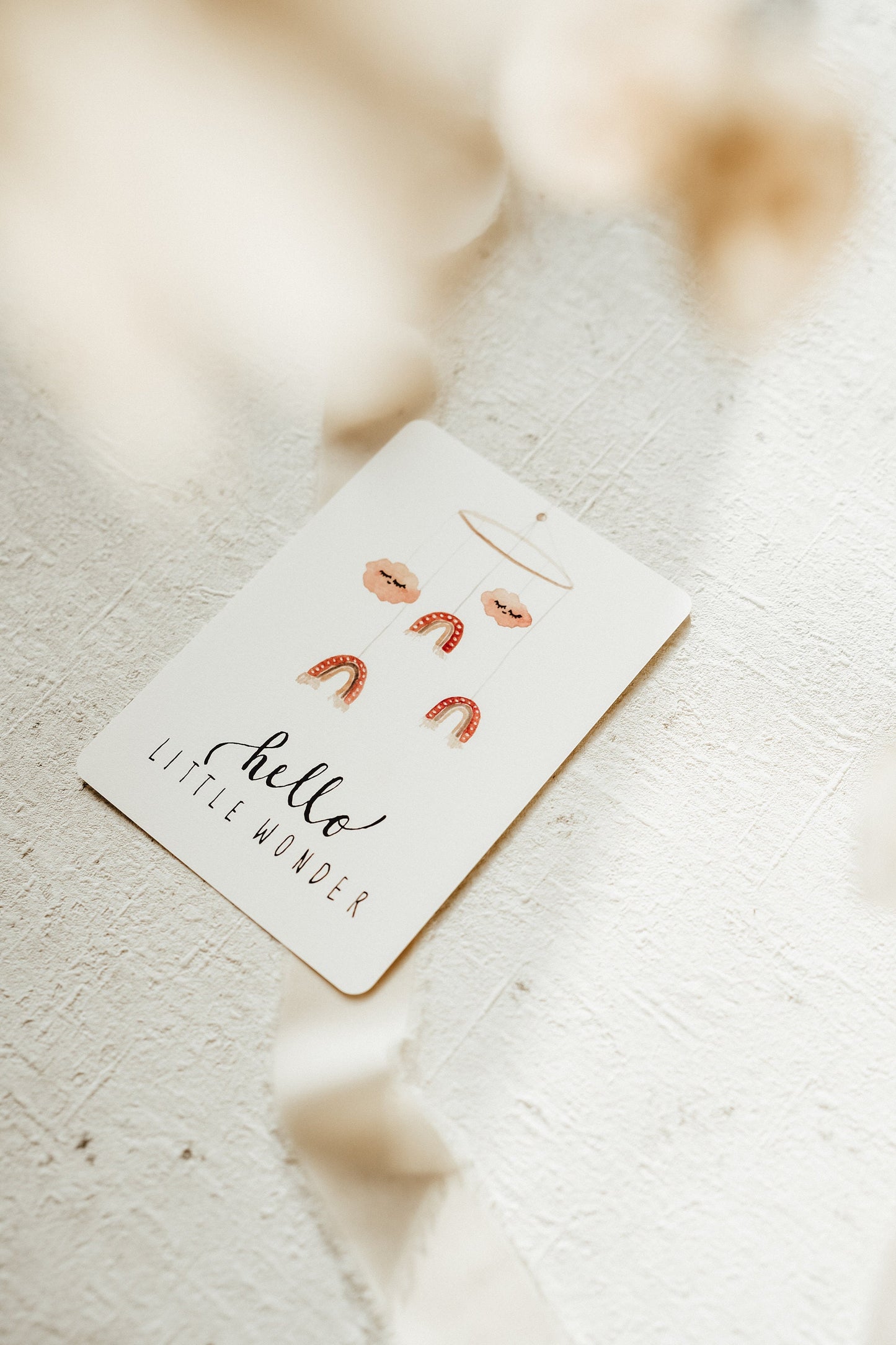 Postkarte Geburt Mobile