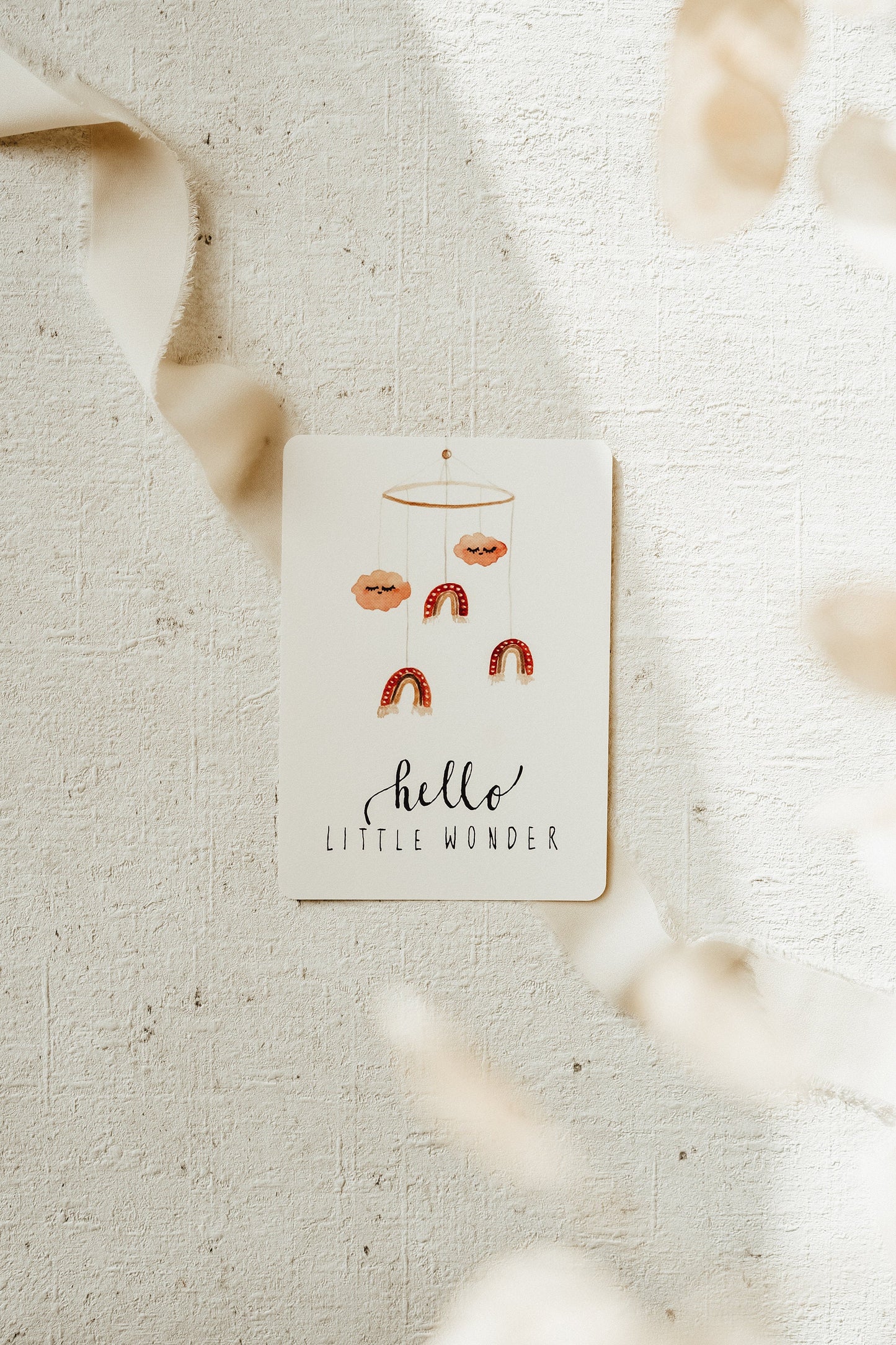 Postkarte Geburt Mobile