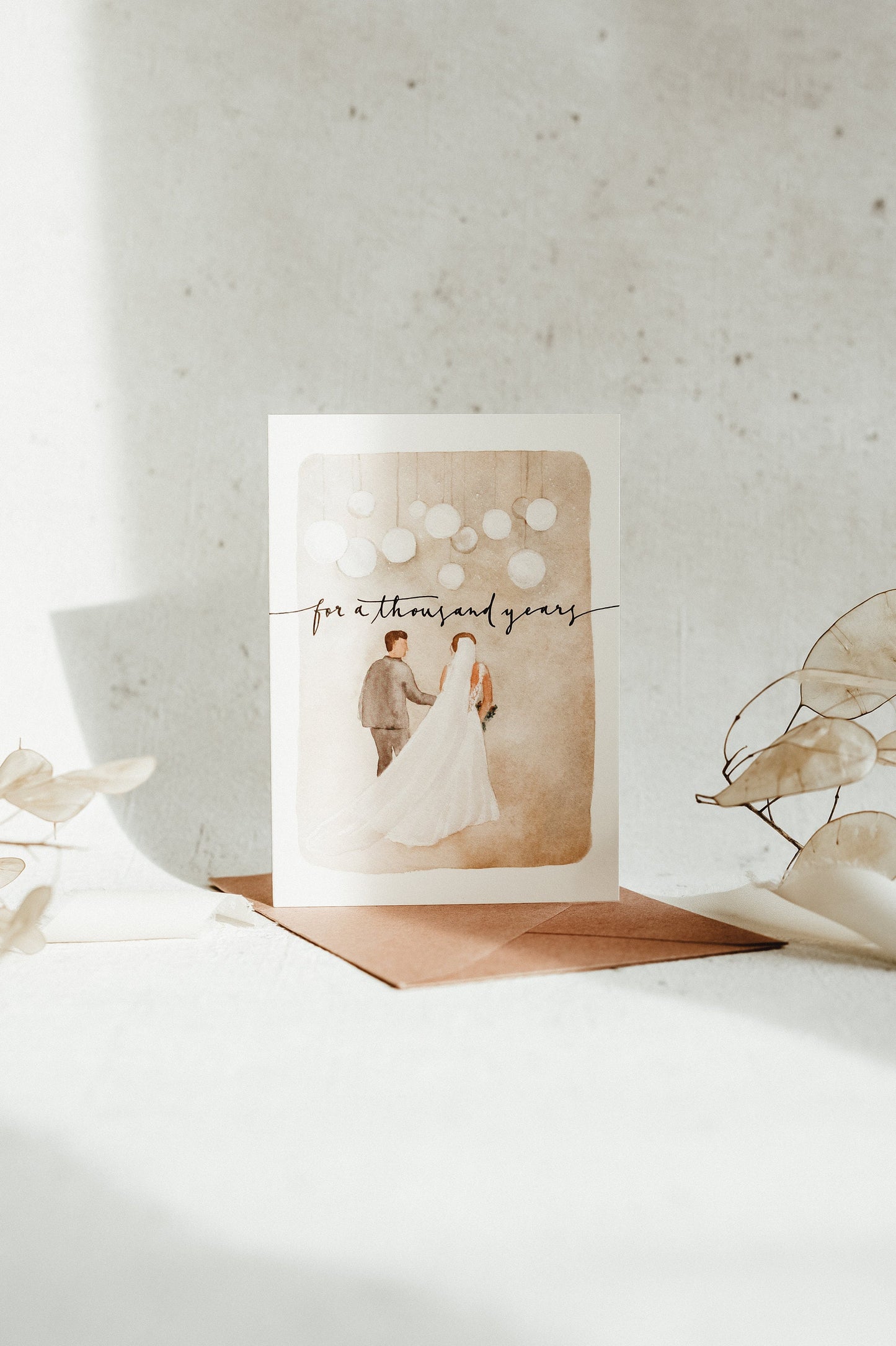 Klappkarte Hochzeit Boho