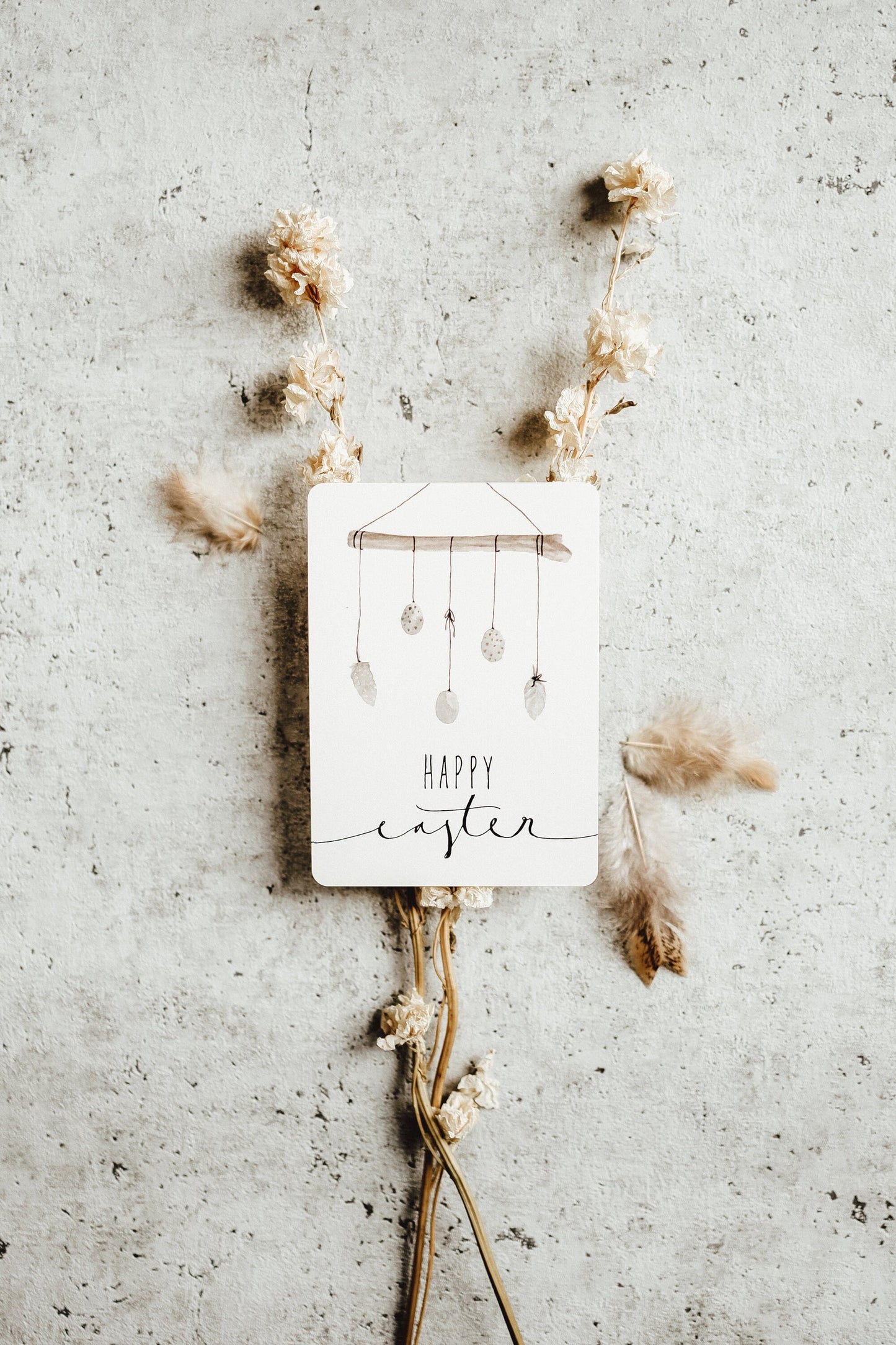 Postkarte Ostern Boho Osterast