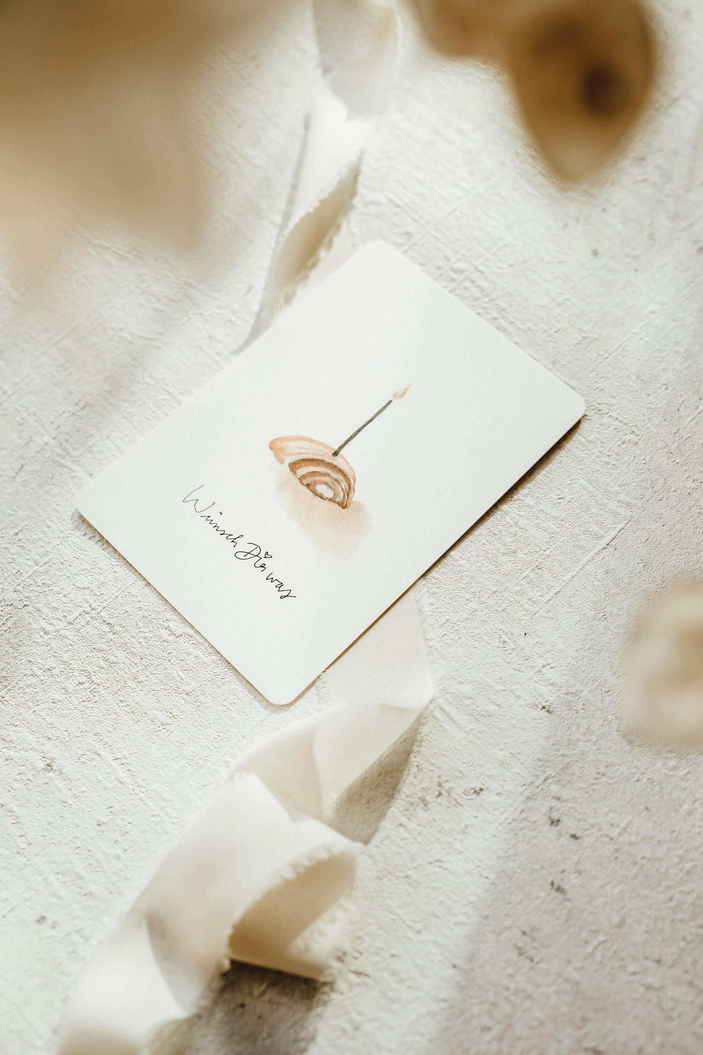 Postkarte Geburtstag Zimtschnecke