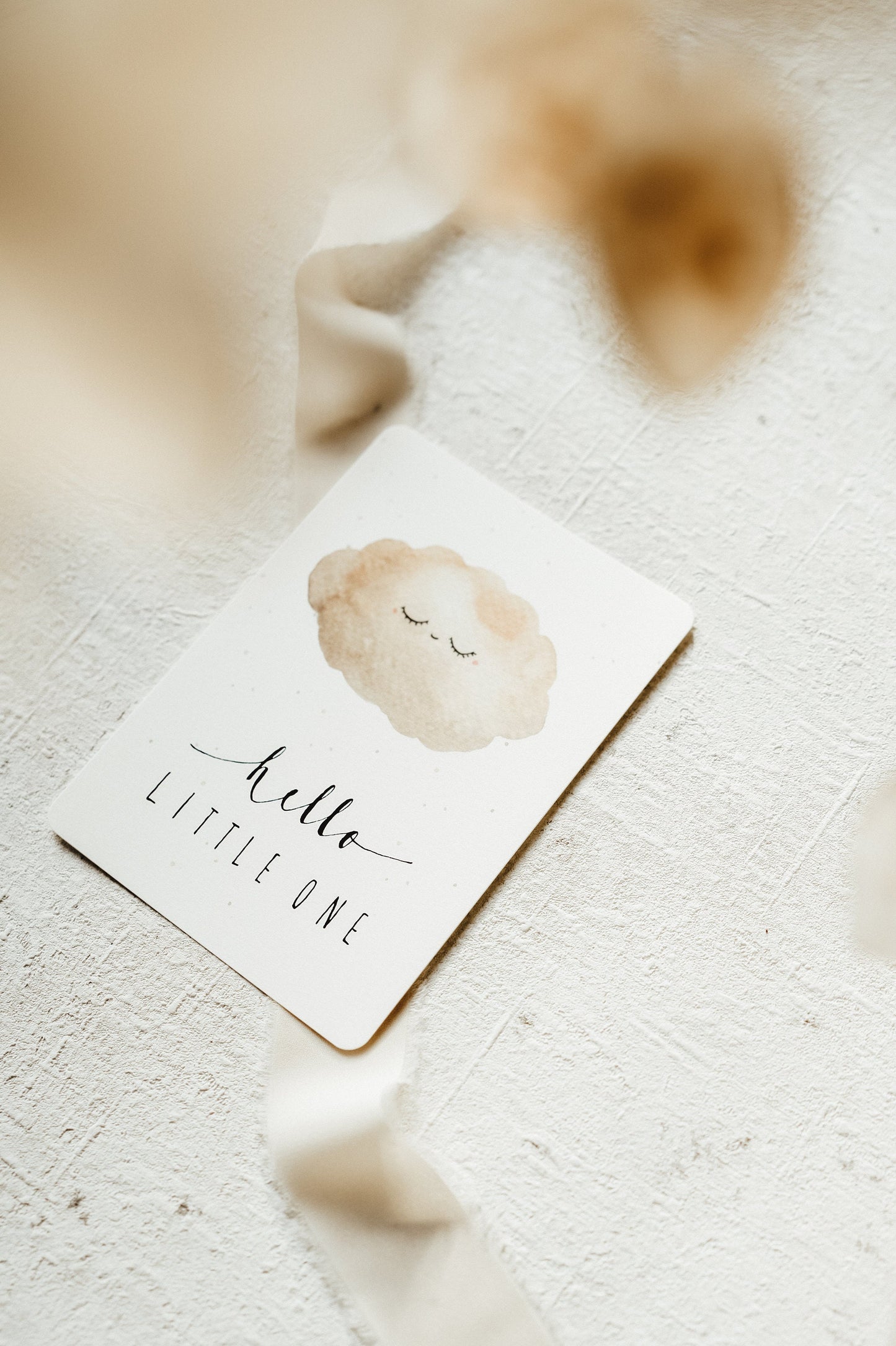 Postkarte Geburt Wolke