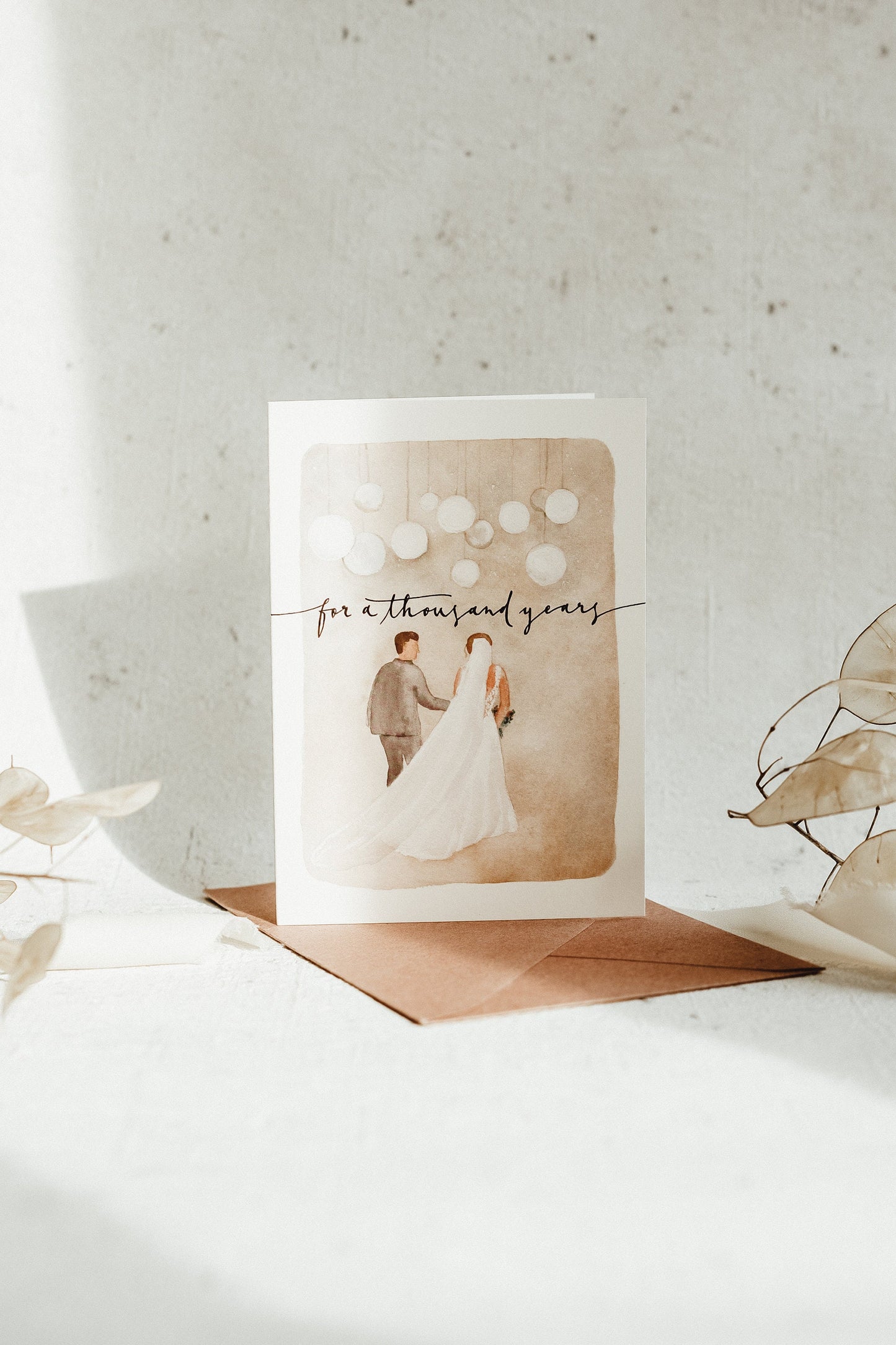 Klappkarte Hochzeit Boho