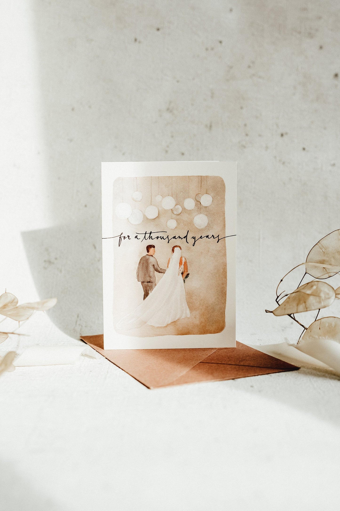 Klappkarte Hochzeit Boho