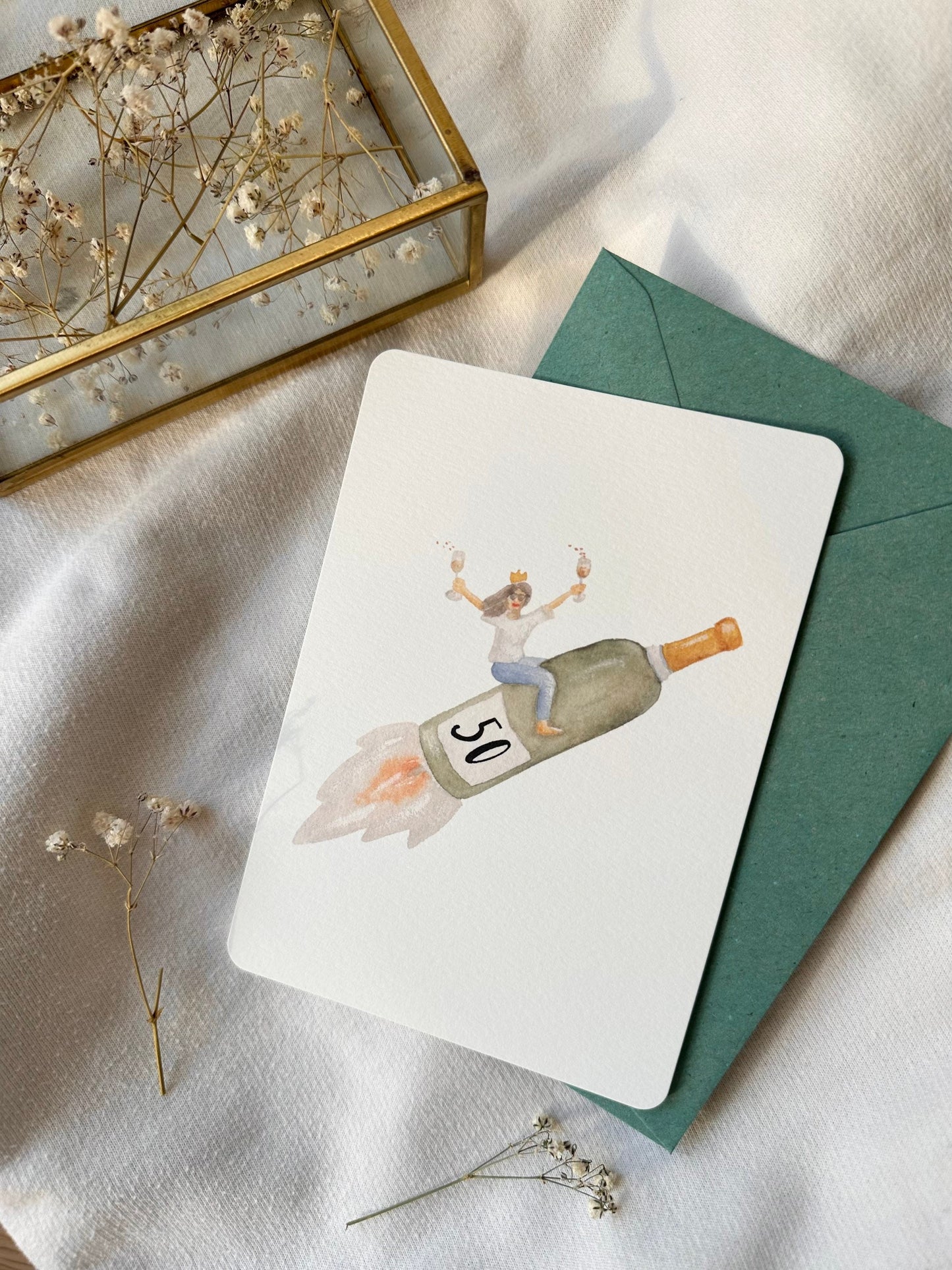 Postkarte 50. Geburtstag
