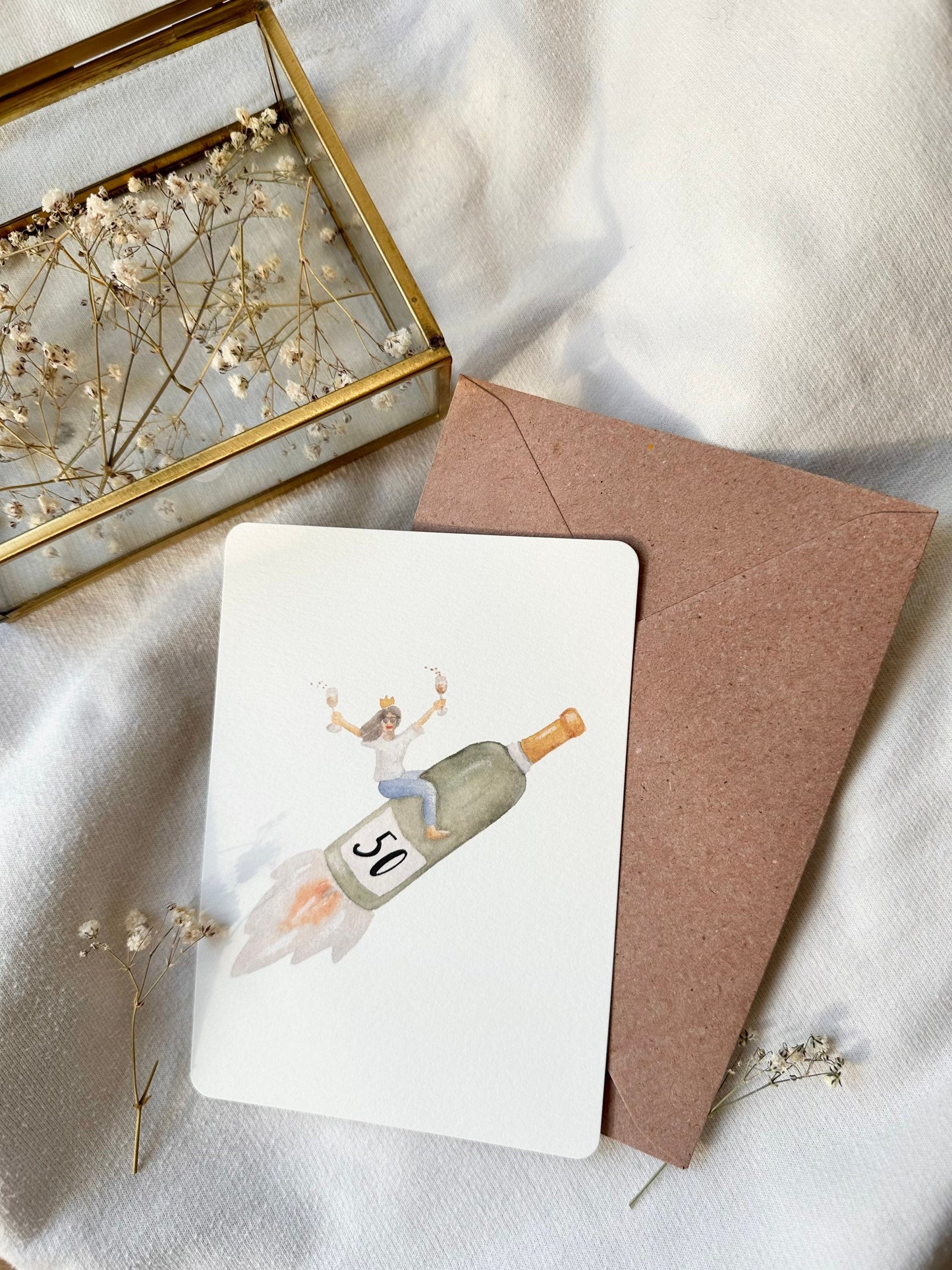 Postkarte 50. Geburtstag