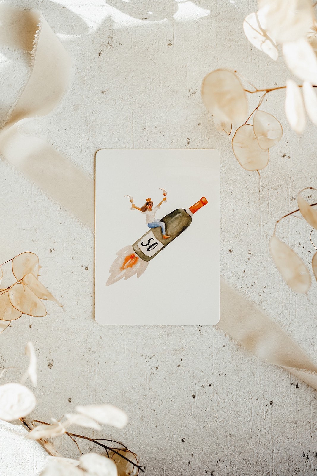Postkarte 50. Geburtstag