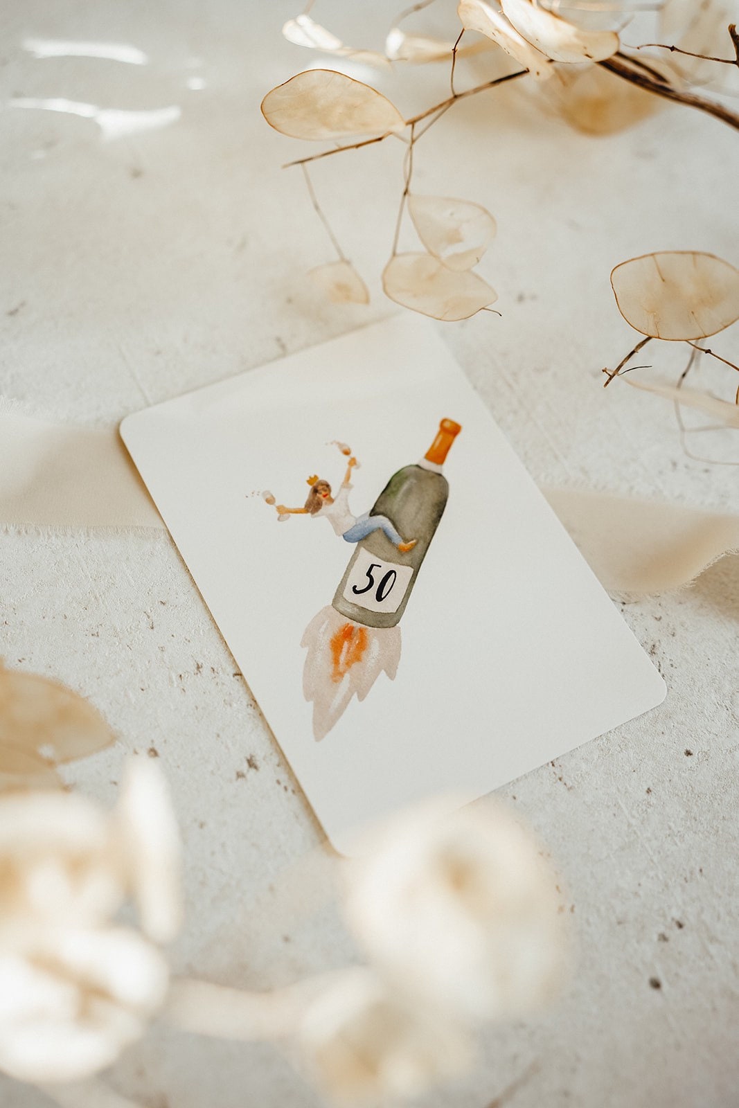 Postkarte 50. Geburtstag