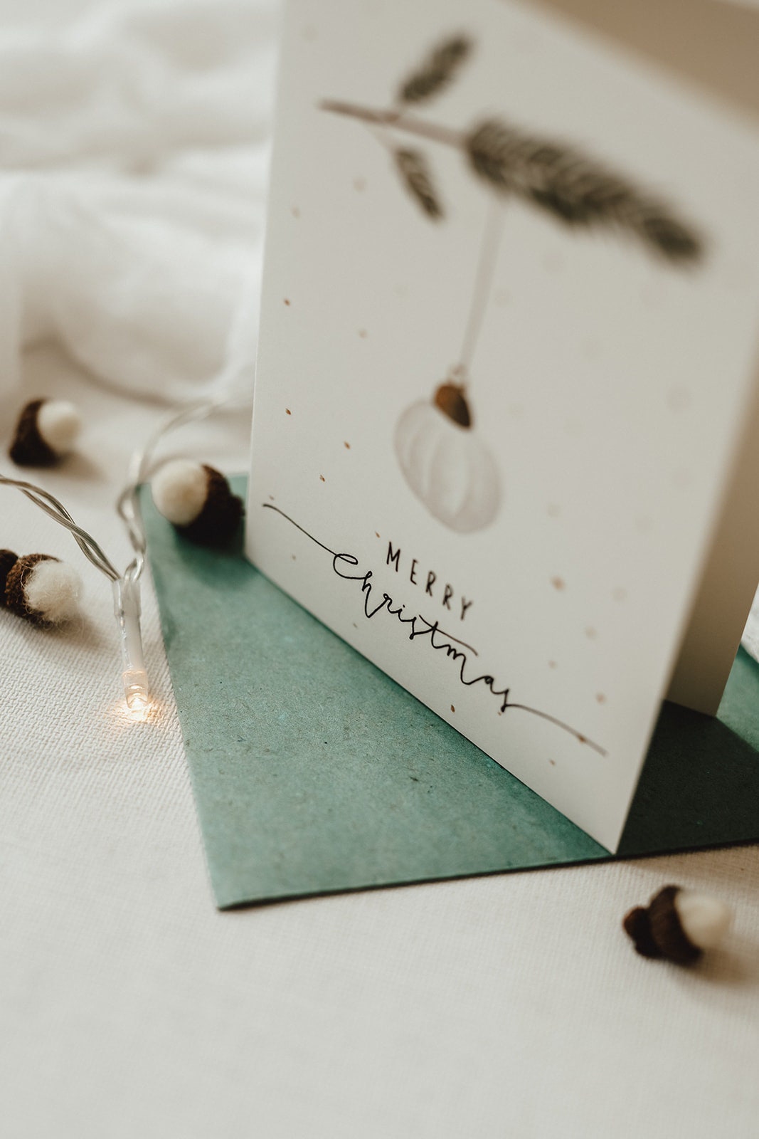 Weihnachtskarte Schlicht Zweig