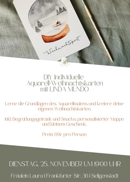 Watercolor Christmas Cards - Seligenstadt