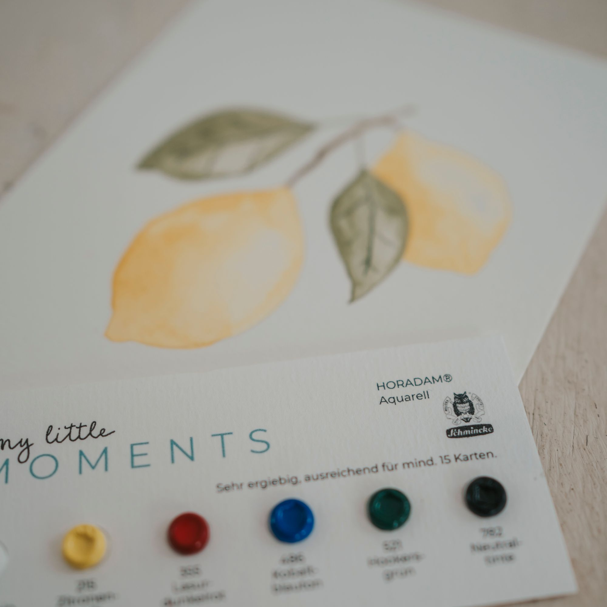 MY LITTLE MOMENTS motiv zitrone ausgemalt