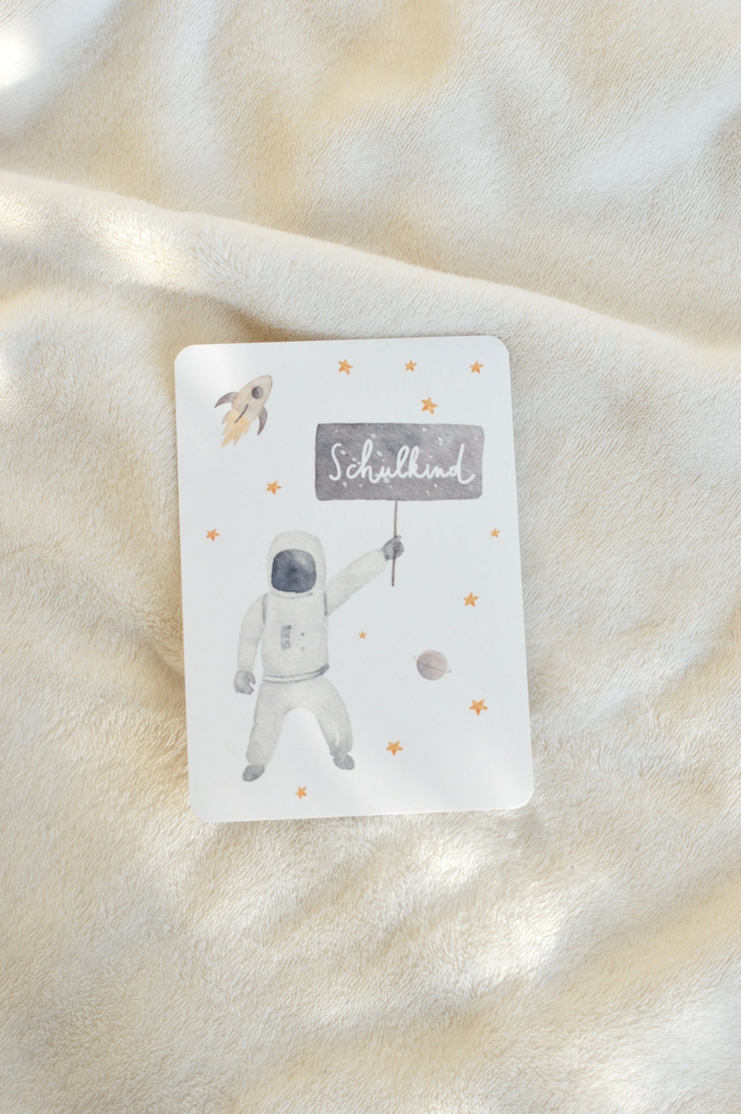 Postkarte Einschulung Astronaut
