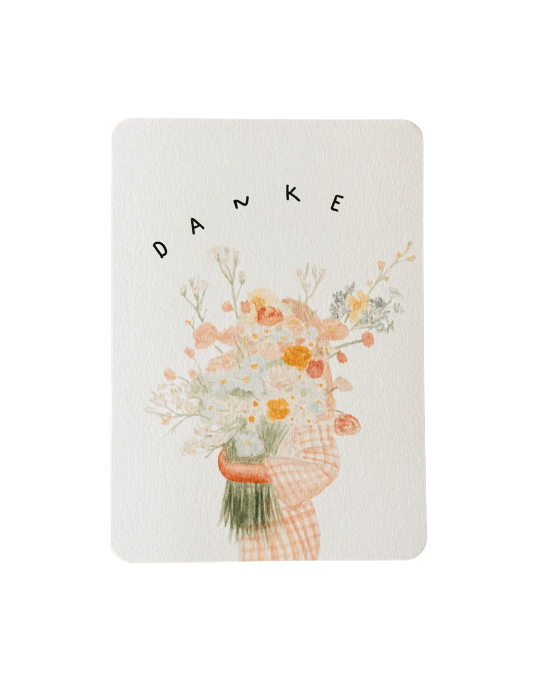 Karte blumen bunt danke