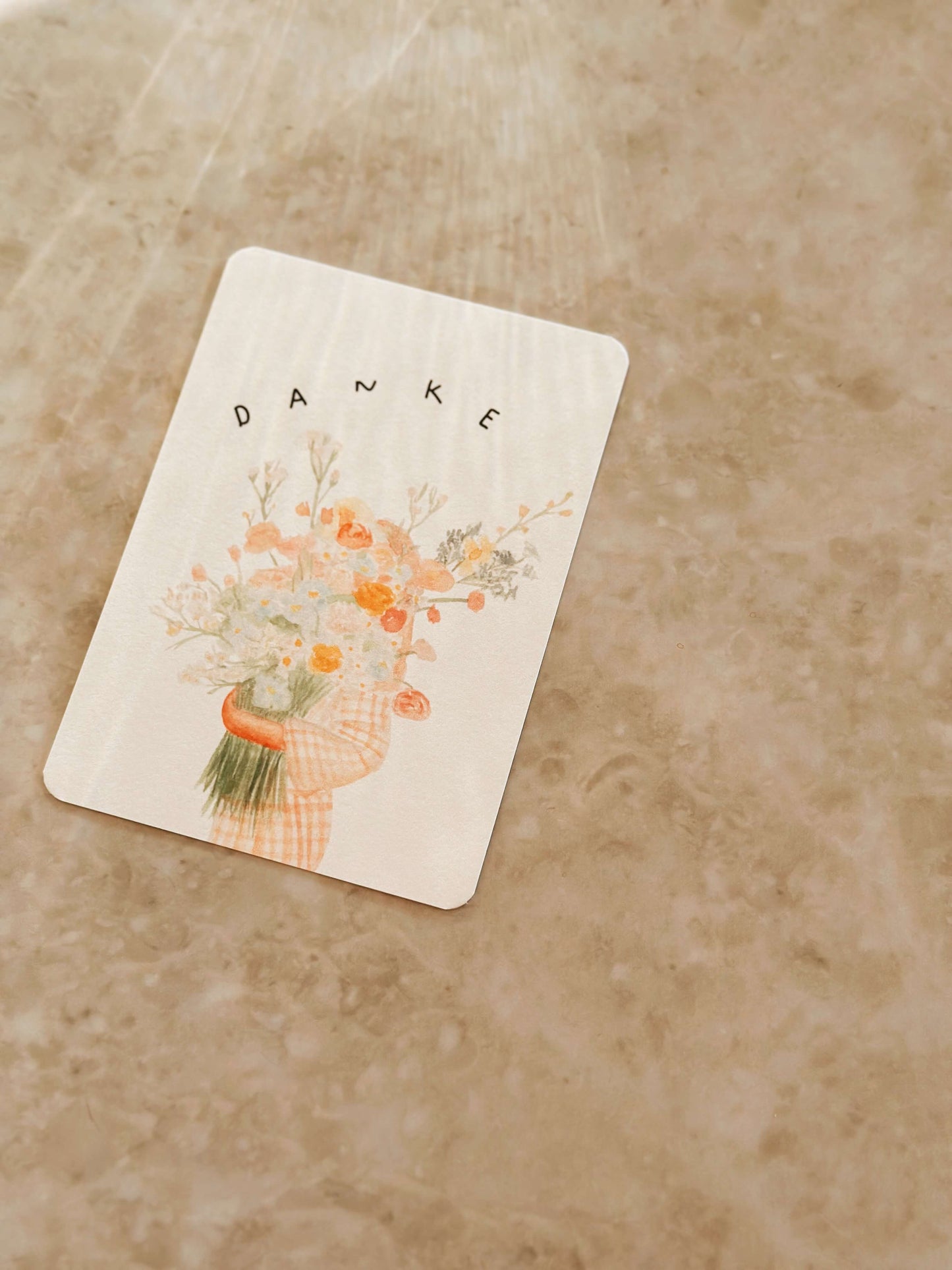 Karte blumen bunt danke