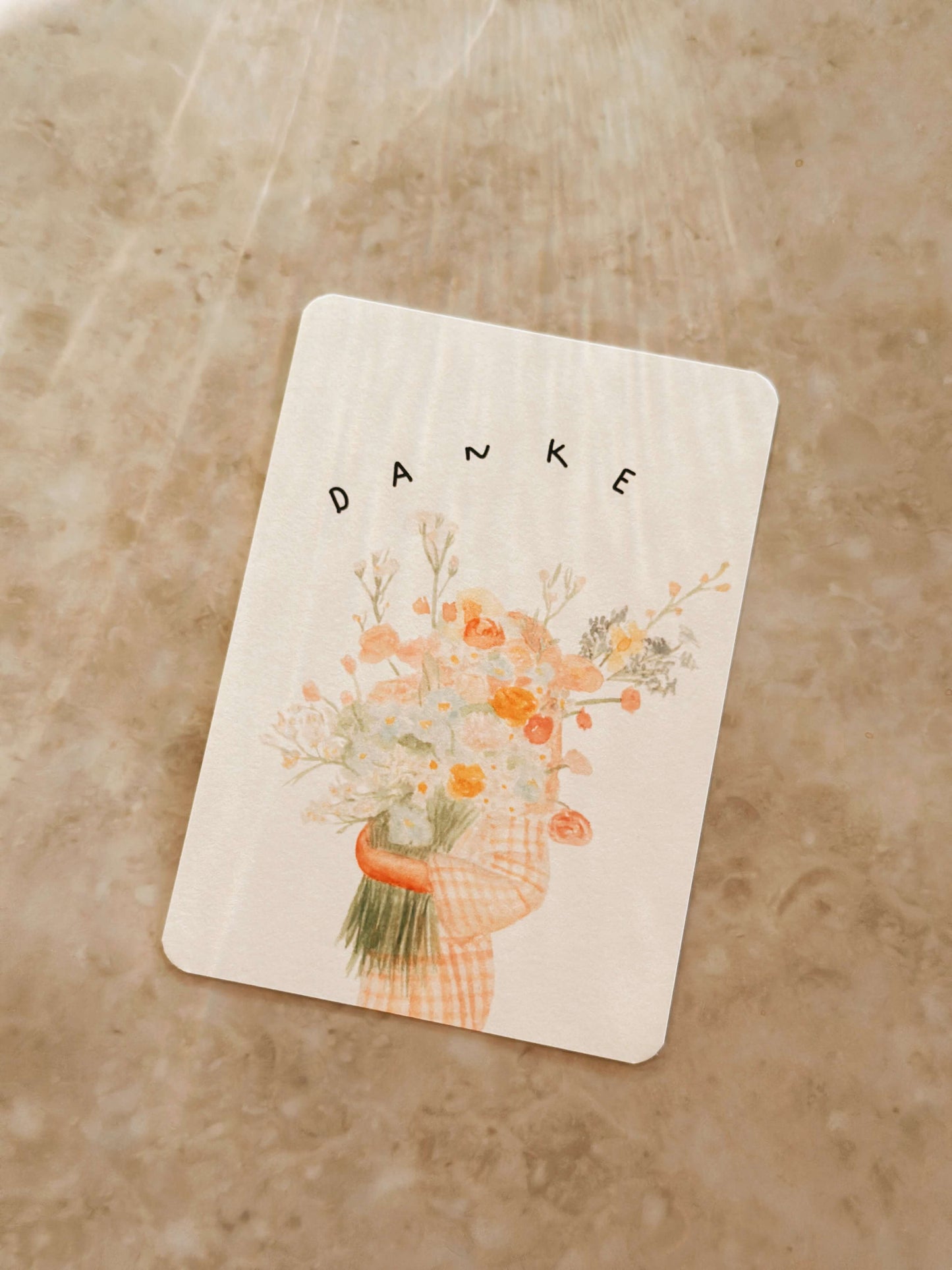 Karte blumen bunt danke