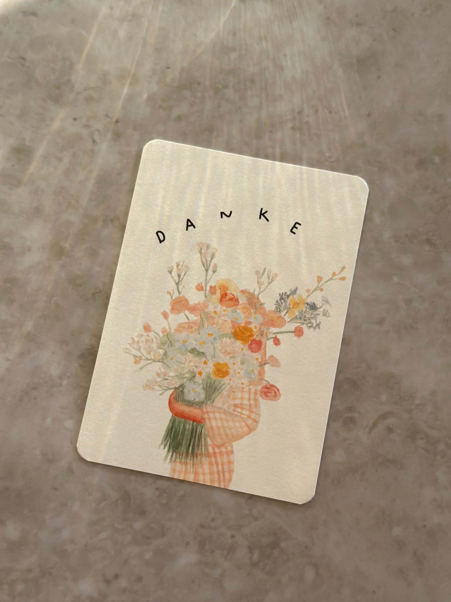 Karte blumen bunt danke