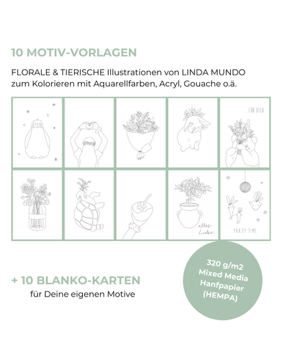 Florale Motiv-Vorlagen Box