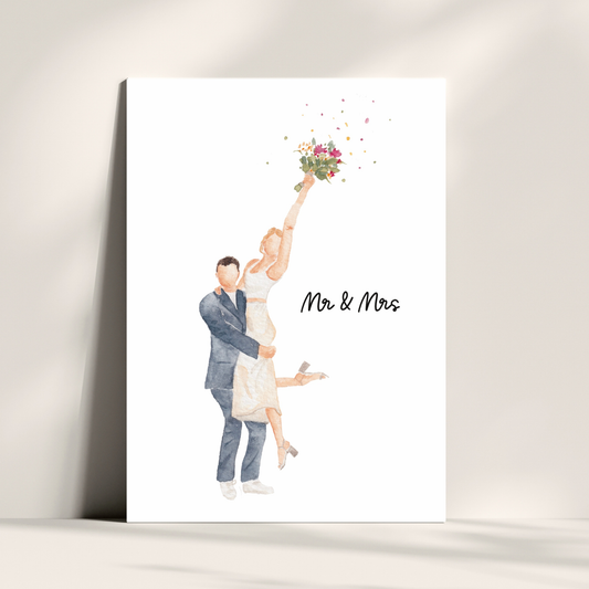Hochzeitskarte Mr & Mrs