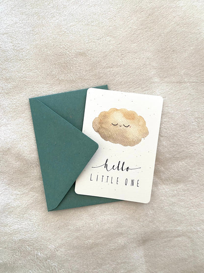 Postkarte Geburt Wolke