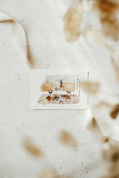 Postkarte Geburtstag Campervan