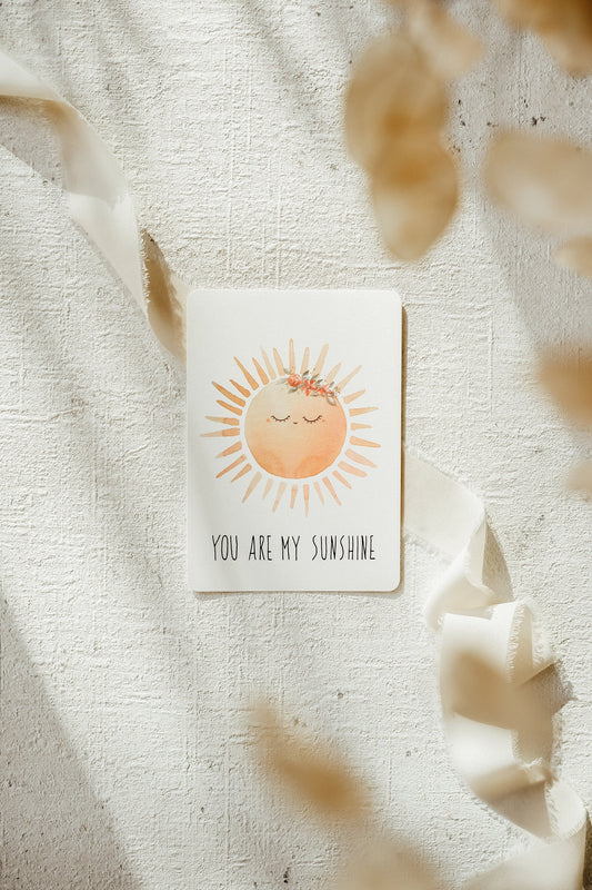 Postkarte Sonne You are my sunshine