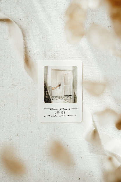 Postkarte Zu Vino sag ich nie no