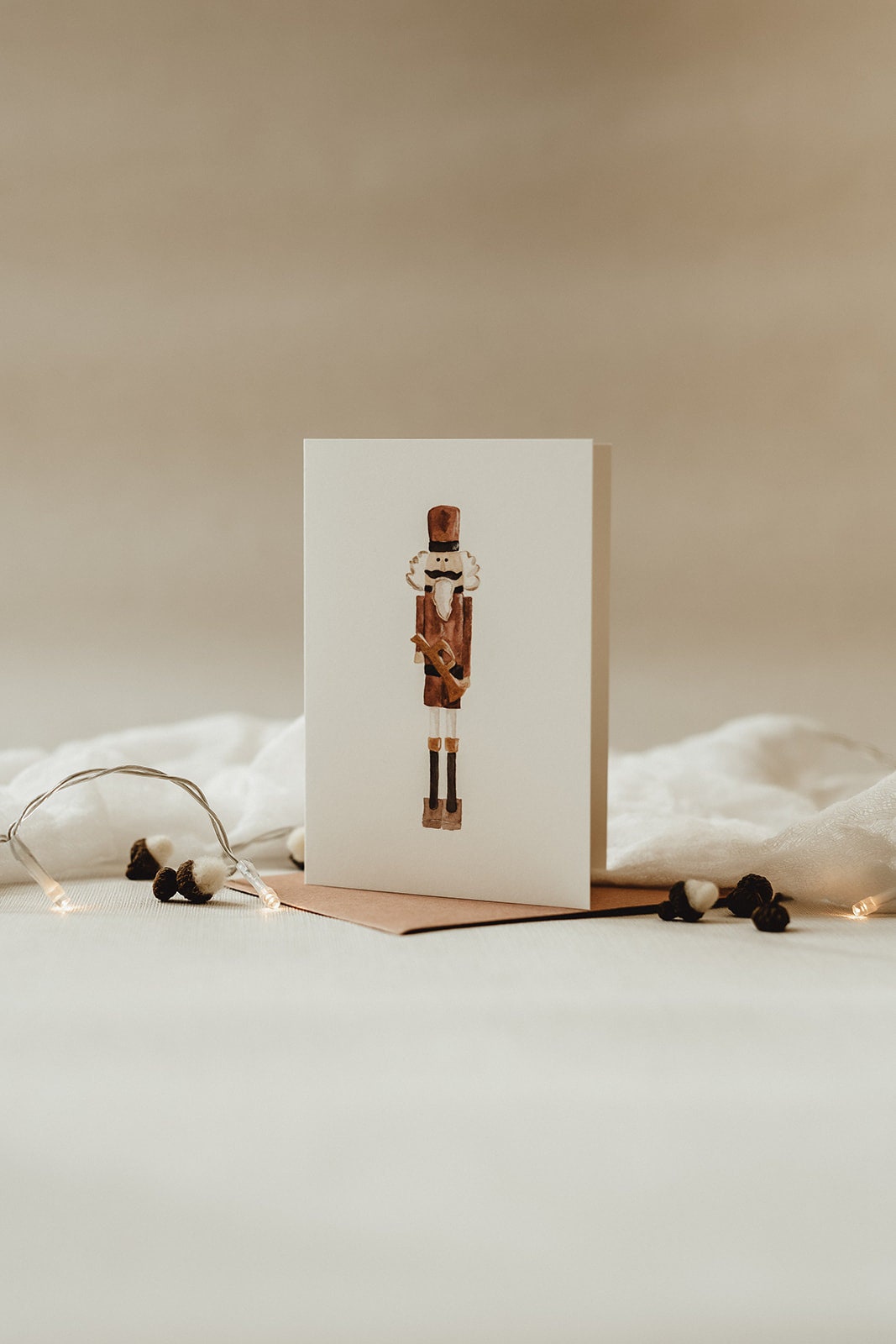 Weihnachtskarte Nussknacker minimalistisch
